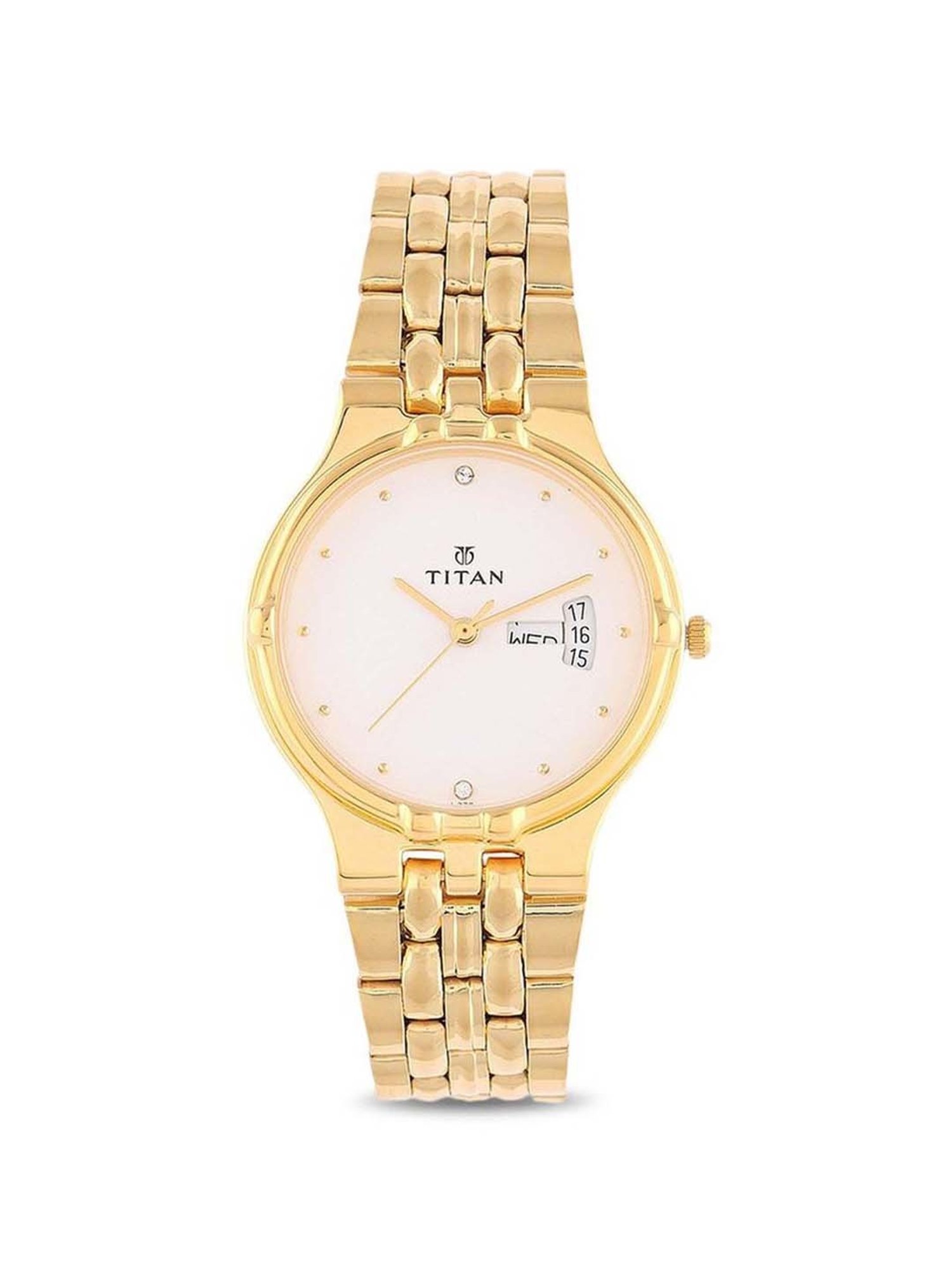 Titan watch in sale golden colour