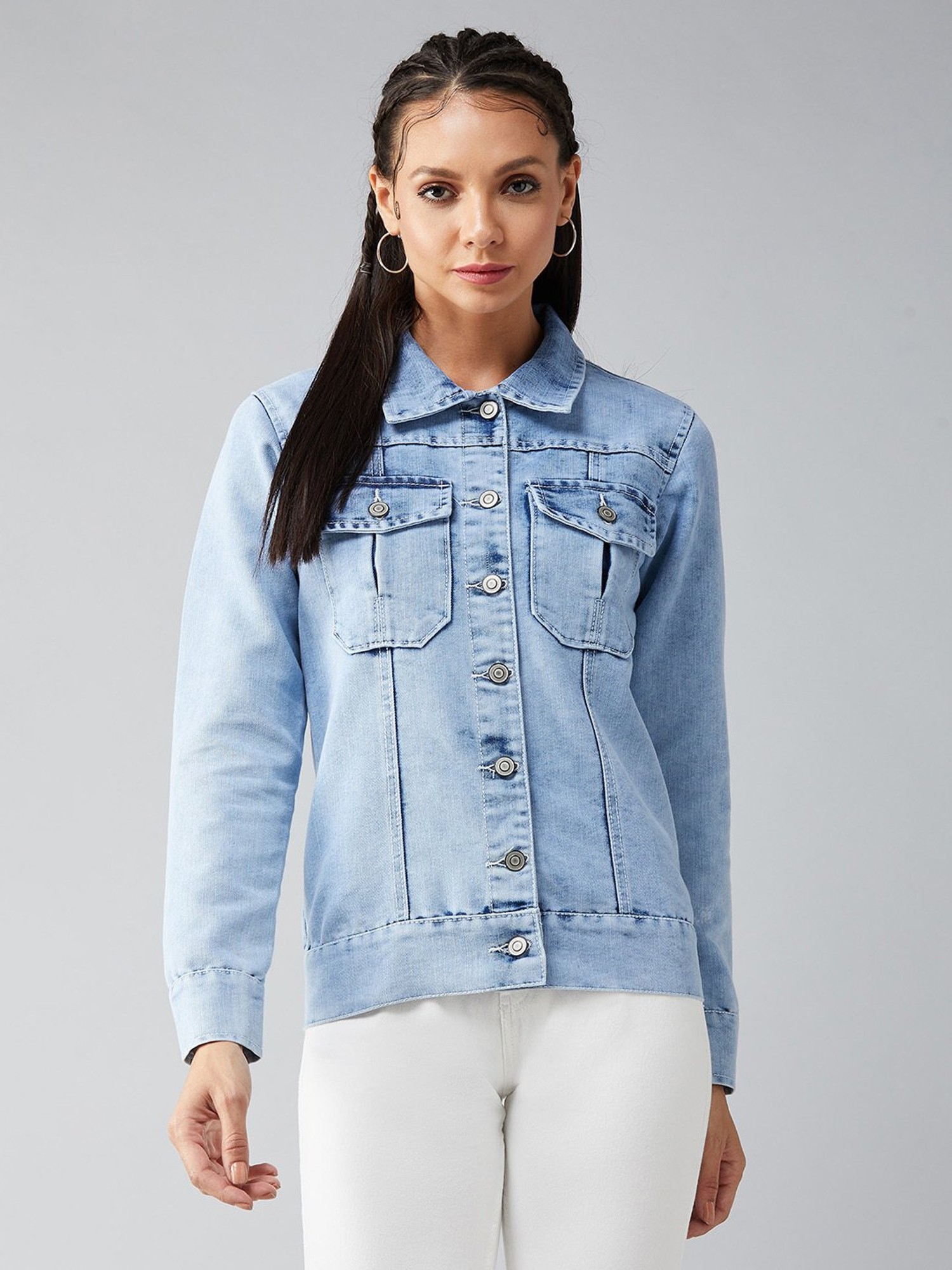 Mens Denim Jacket With Fur - Light Blue in Ludhiana at best price by Ved  Enterprises - Justdial