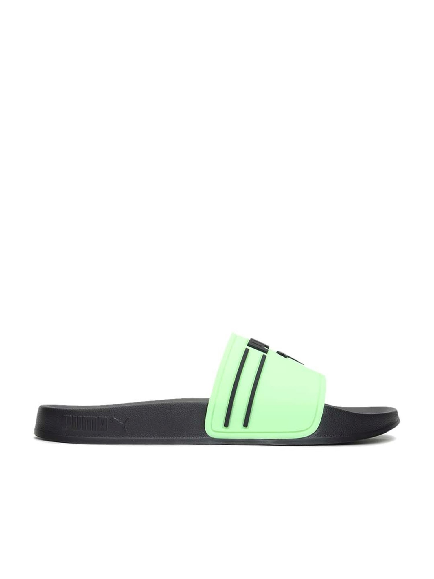 Lime green clearance puma slides