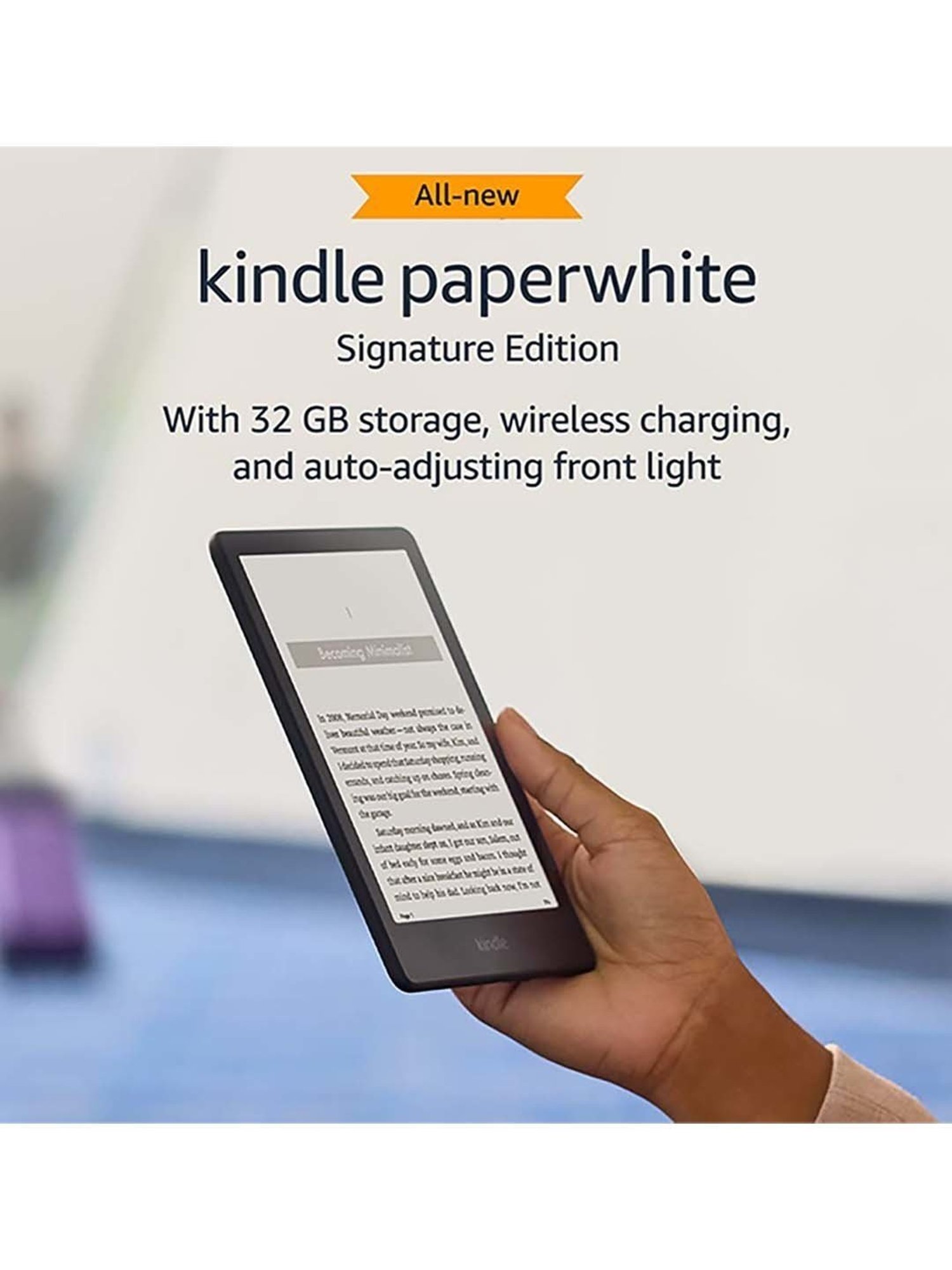Certified Refurbished Kindle Paperwhite Signature Edition (32 GB) – With a  6.8 display, wireless charging, and auto-adjusting front light – Without