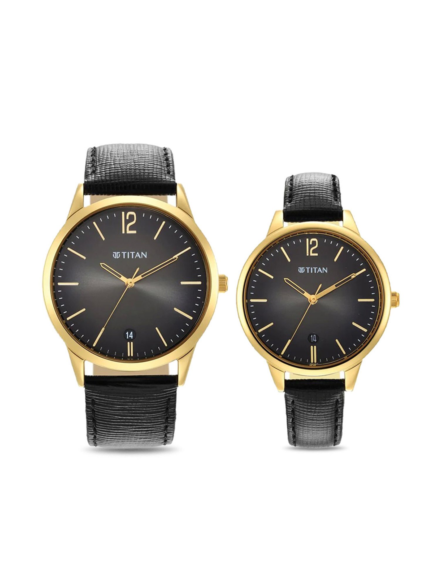 Giordani gold essenza gold plated leather wrist watch