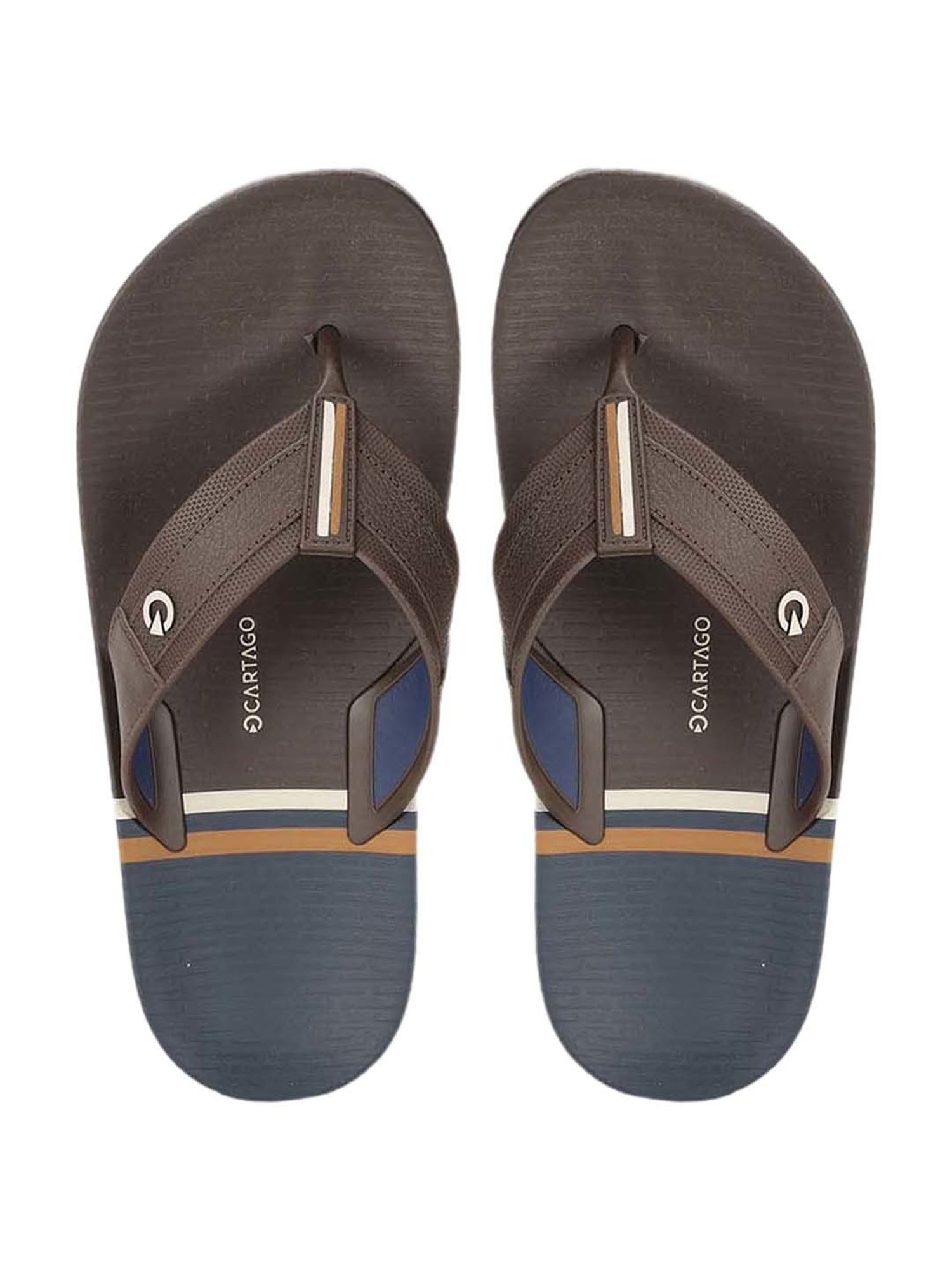 Buy Cartago Men s CARTAGO ATENAS Brown Flip Flops for Men at Best