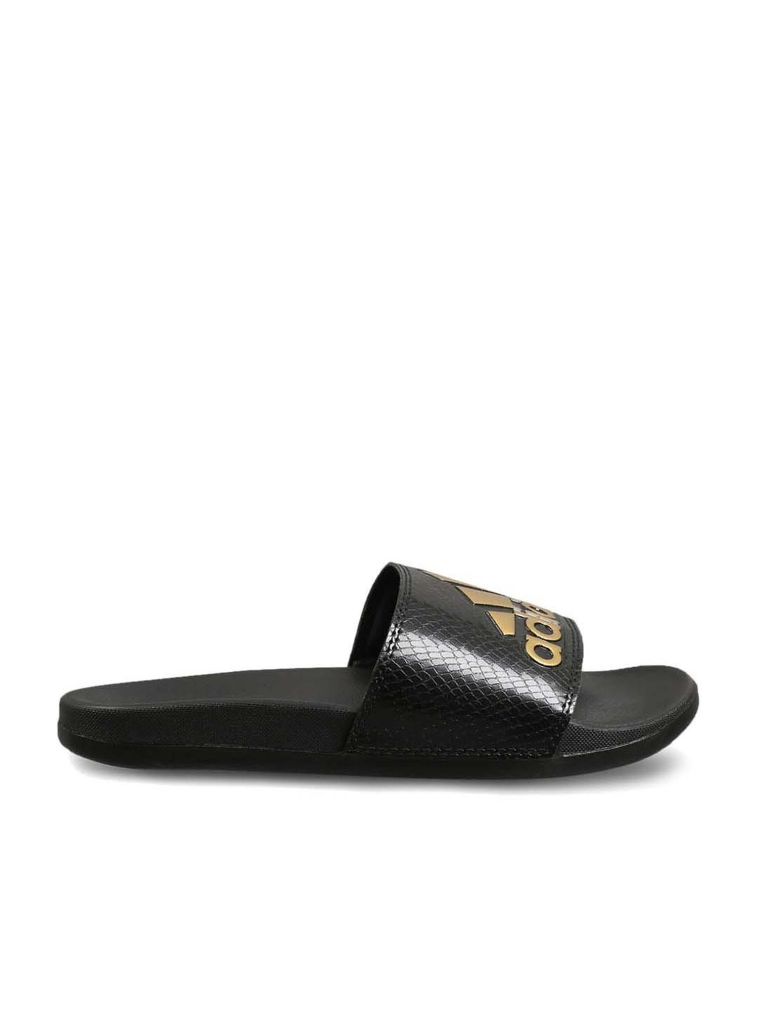 Black comfort slides hot sale