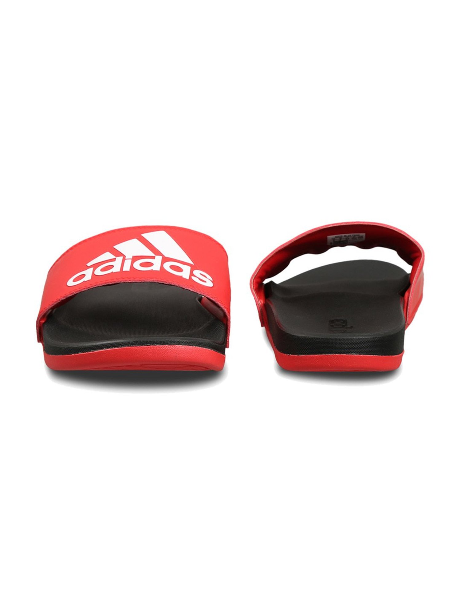 Adidas comfort slides discount red