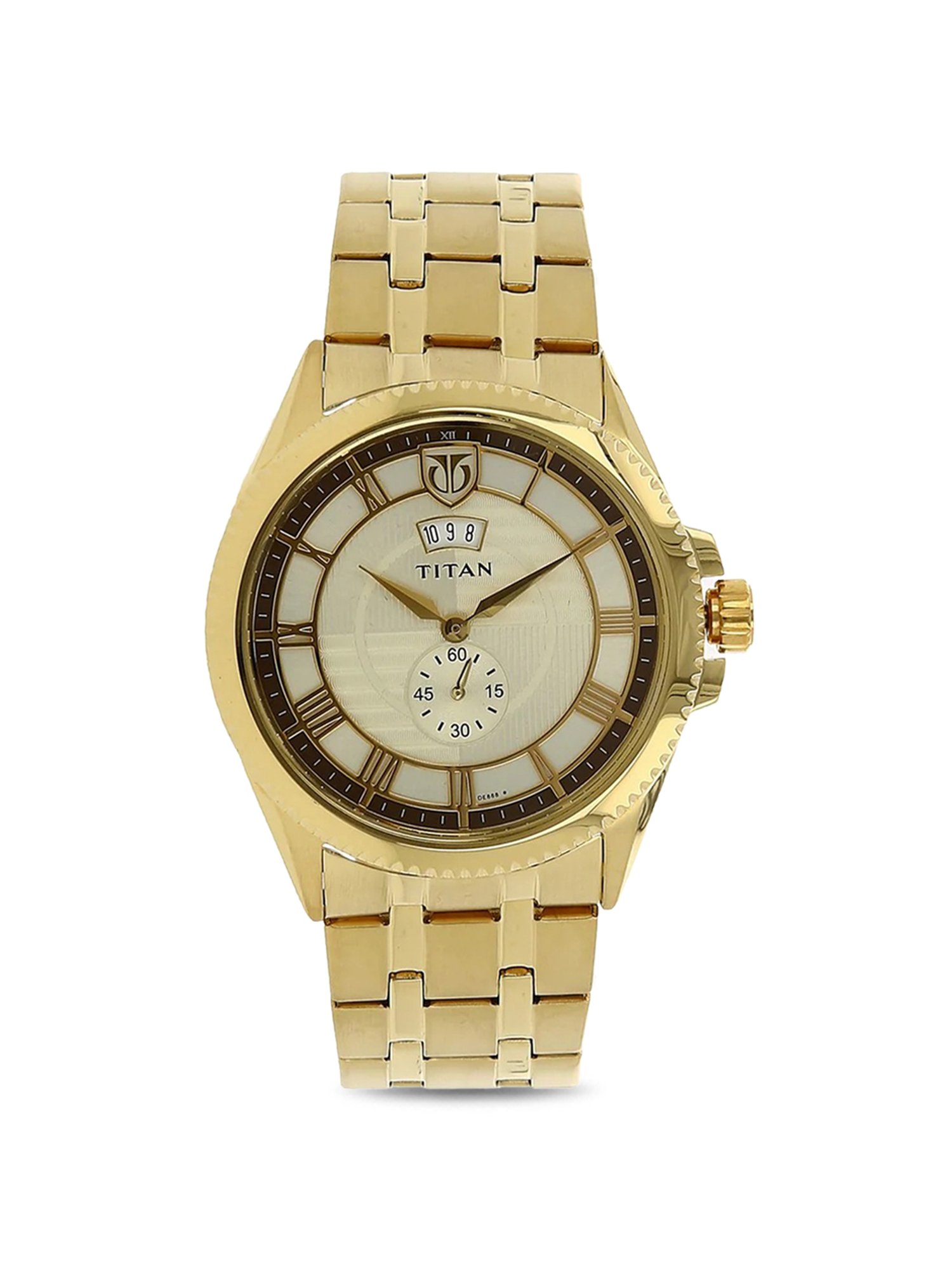 Titan watch best sale in golden colour