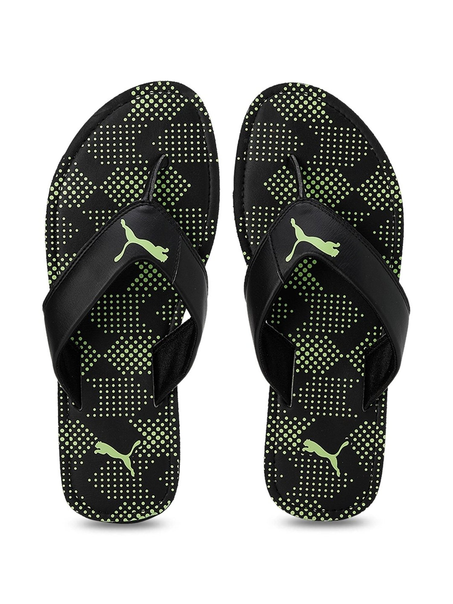 Black puma flip discount flops