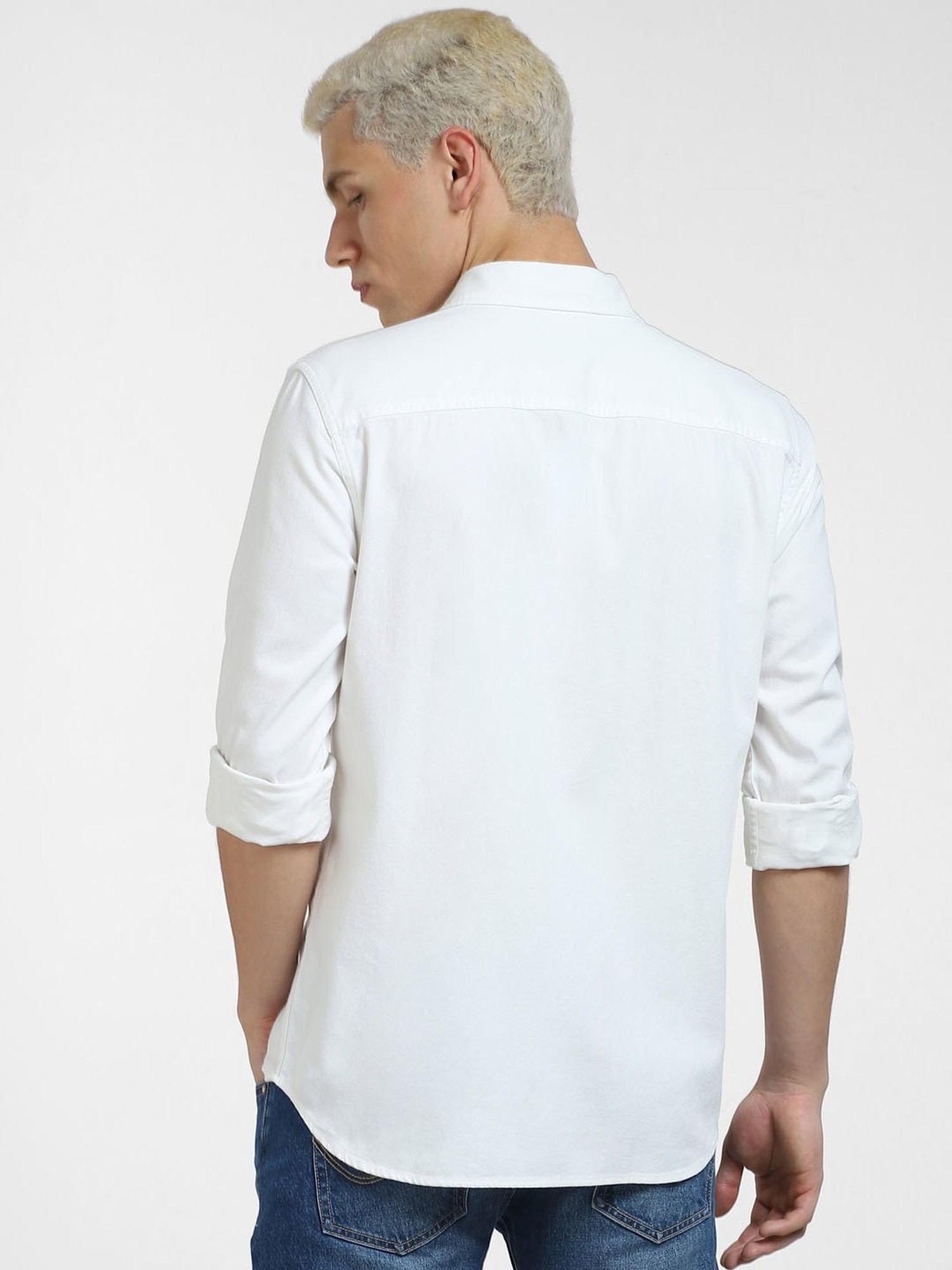 Bare Denim Men White Shirt - Selling Fast at Pantaloons.com