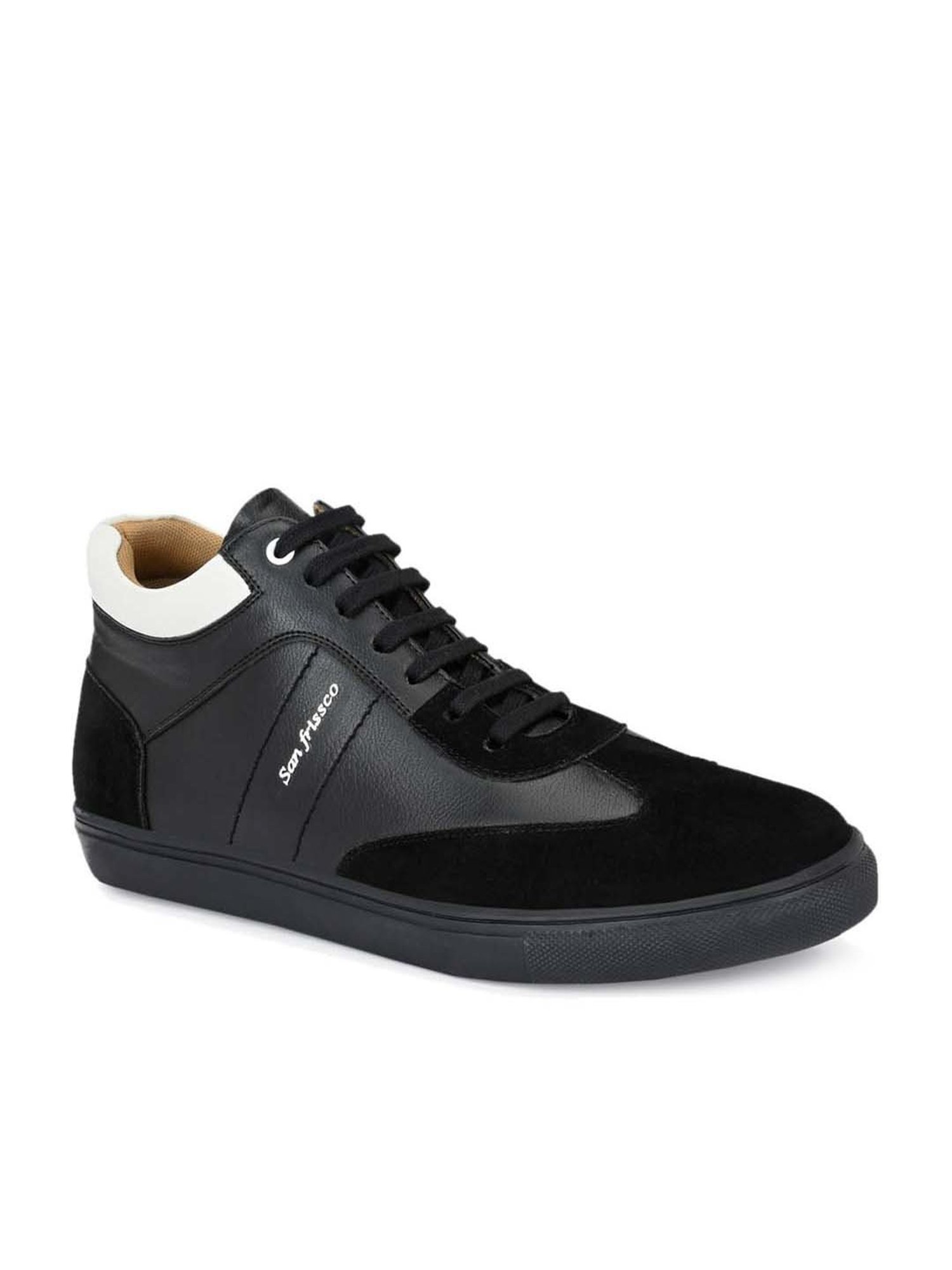 S0101 leather and canvas sneakers in black - Stone Island | Mytheresa