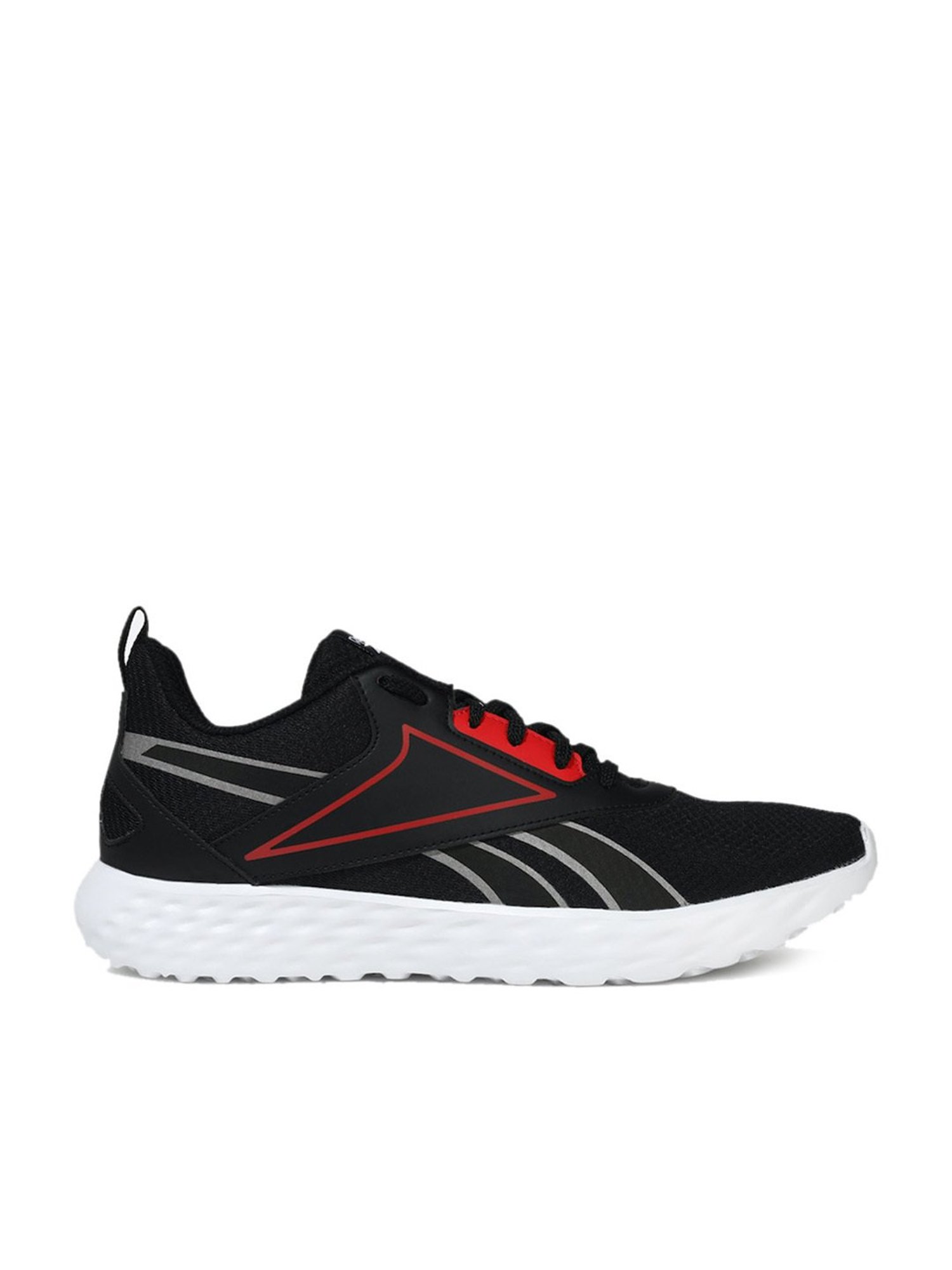 Red and black sales reebok shoes