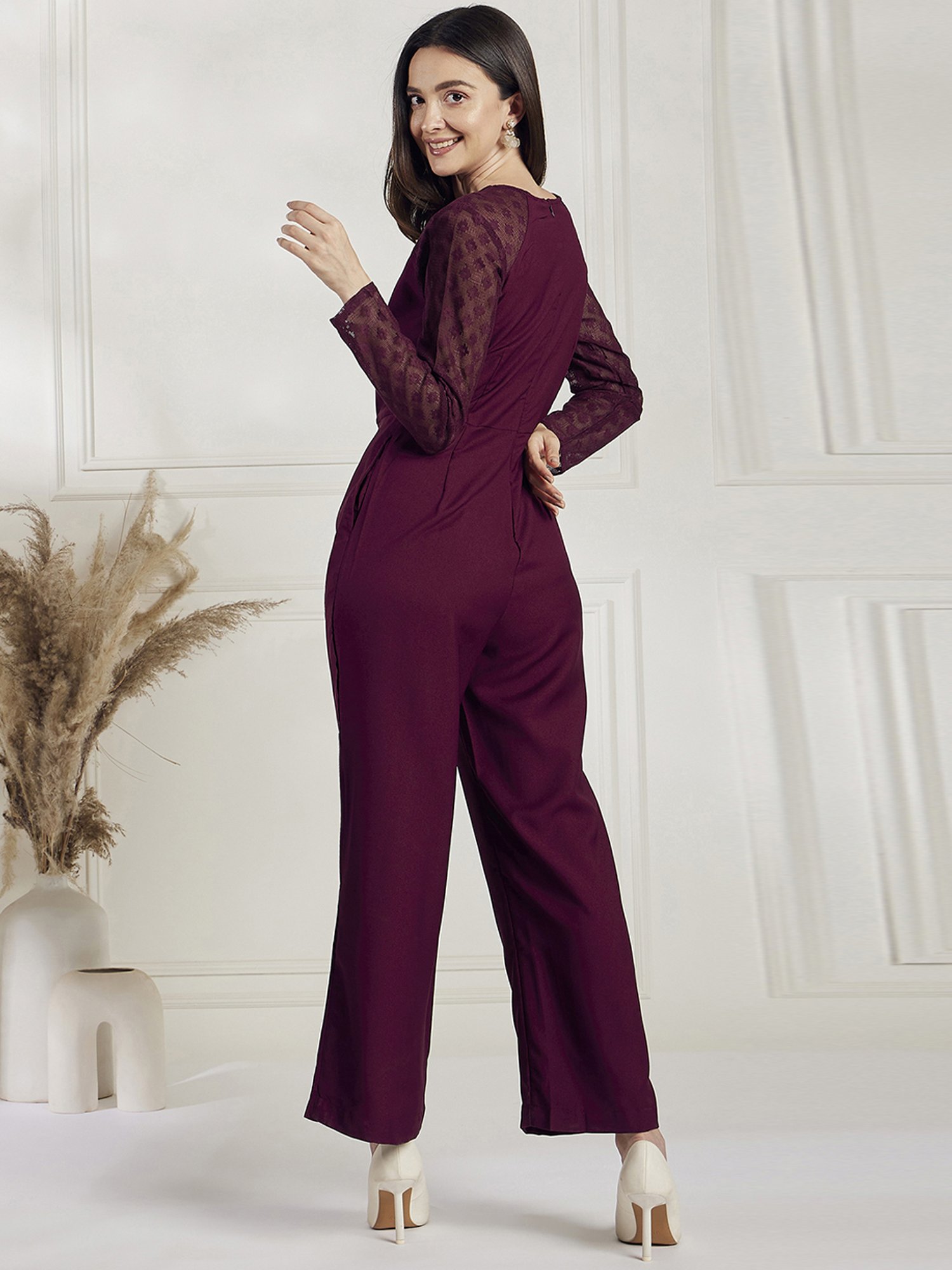 Toast To You Dusty Purple Flutter Sleeve Cutout Jumpsuit at Rs 1999.00, Women Jumpsuit, Ladies Jumpsuits, जंपसूट - Pink Fabb, Delhi