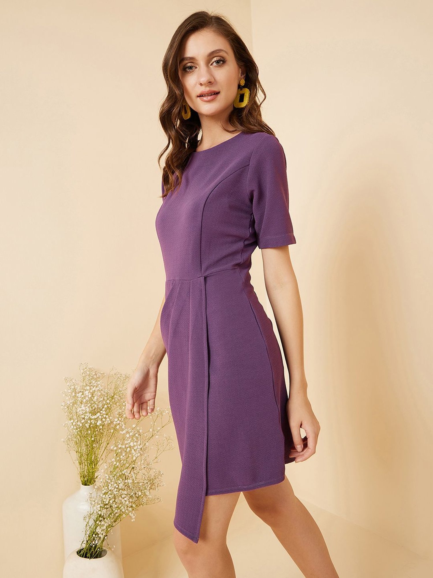 purple shift dress HOMBOM Womens Dresses Spring Long Casual Solid Sleeveless for Ladies while center front buttons add a refined Rare Purple Shift Dress
