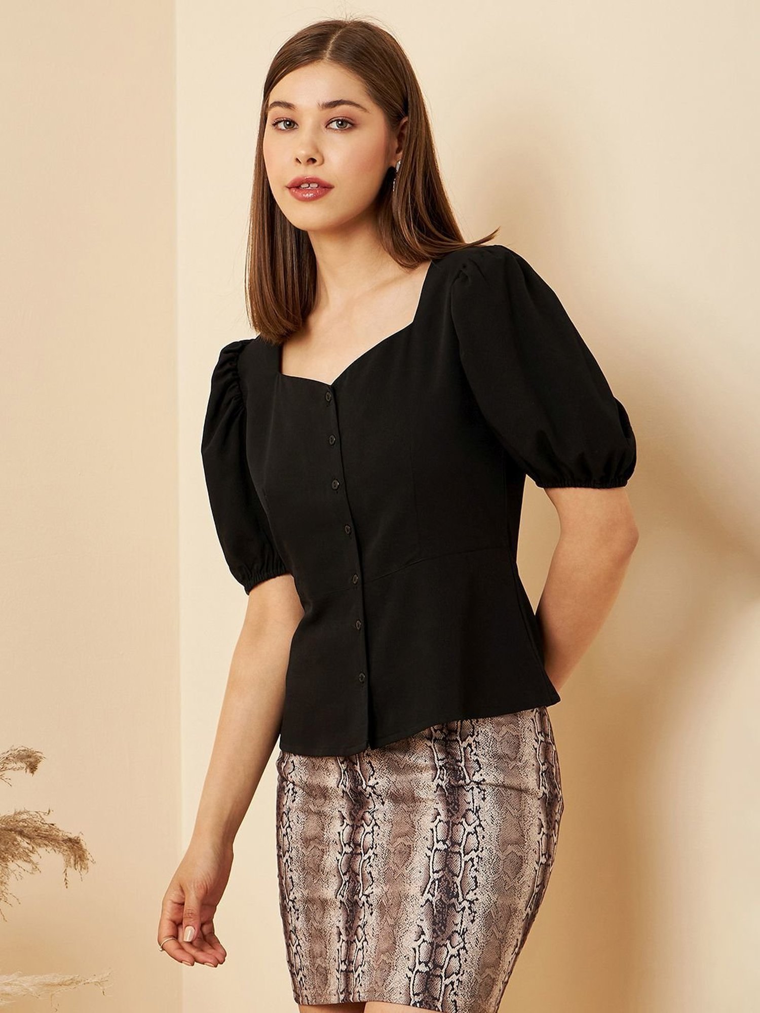 ROSYLUCE HEART TULLE TOPS - BLACK（ALL PRODUCTS – Rosy luce）