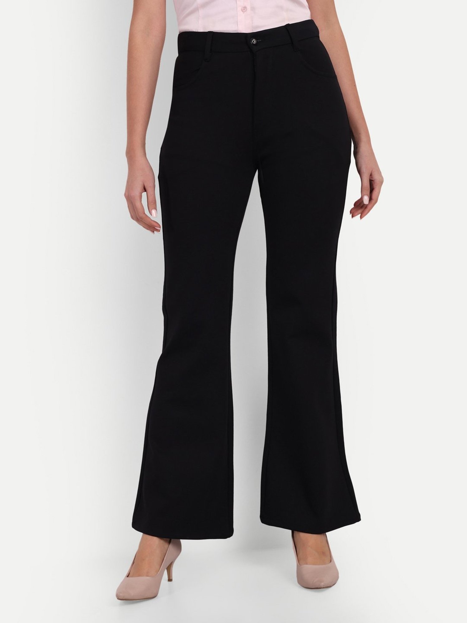 Buy Wardrobe by Westside Black Bootcut Trousers Online at best price at  TataCLiQ