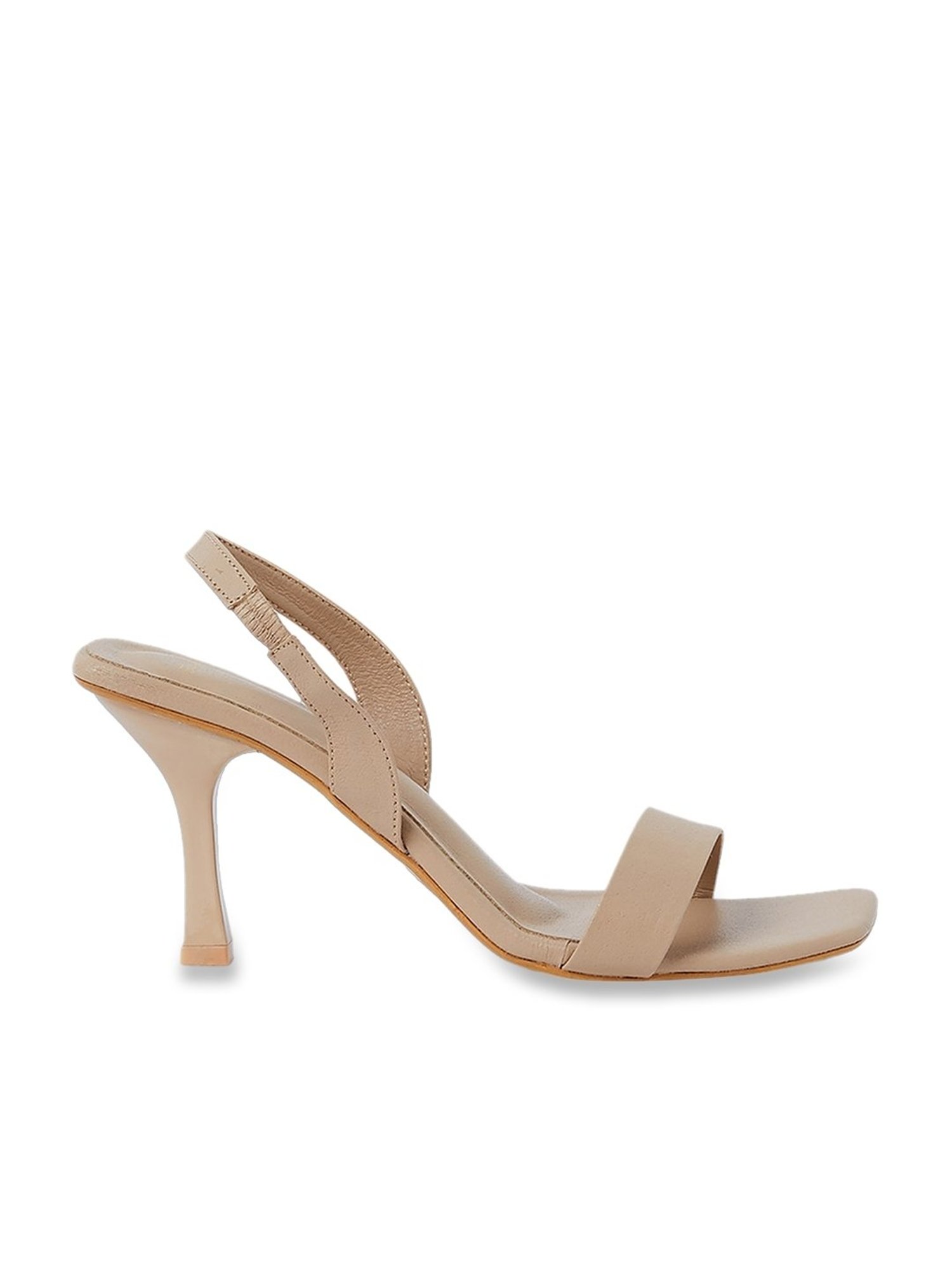 Nude kitten heel sandals hot sale