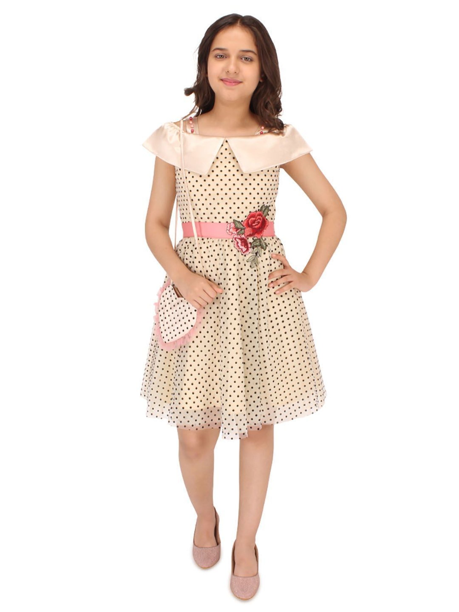 Buy Cutecumber Kids Cream Printed Dress for Girls Clothing Online Tata CLiQ