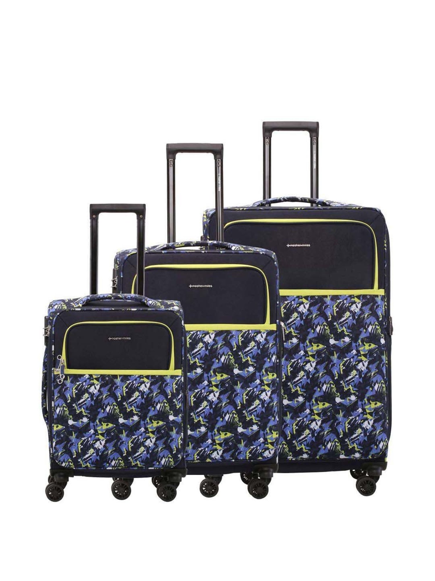 Nasher Miles Sahara Hard-Sided Polypropylene Check-in Luggage Black 24 inch  |65cm Trolley Bag : Amazon.in: Fashion