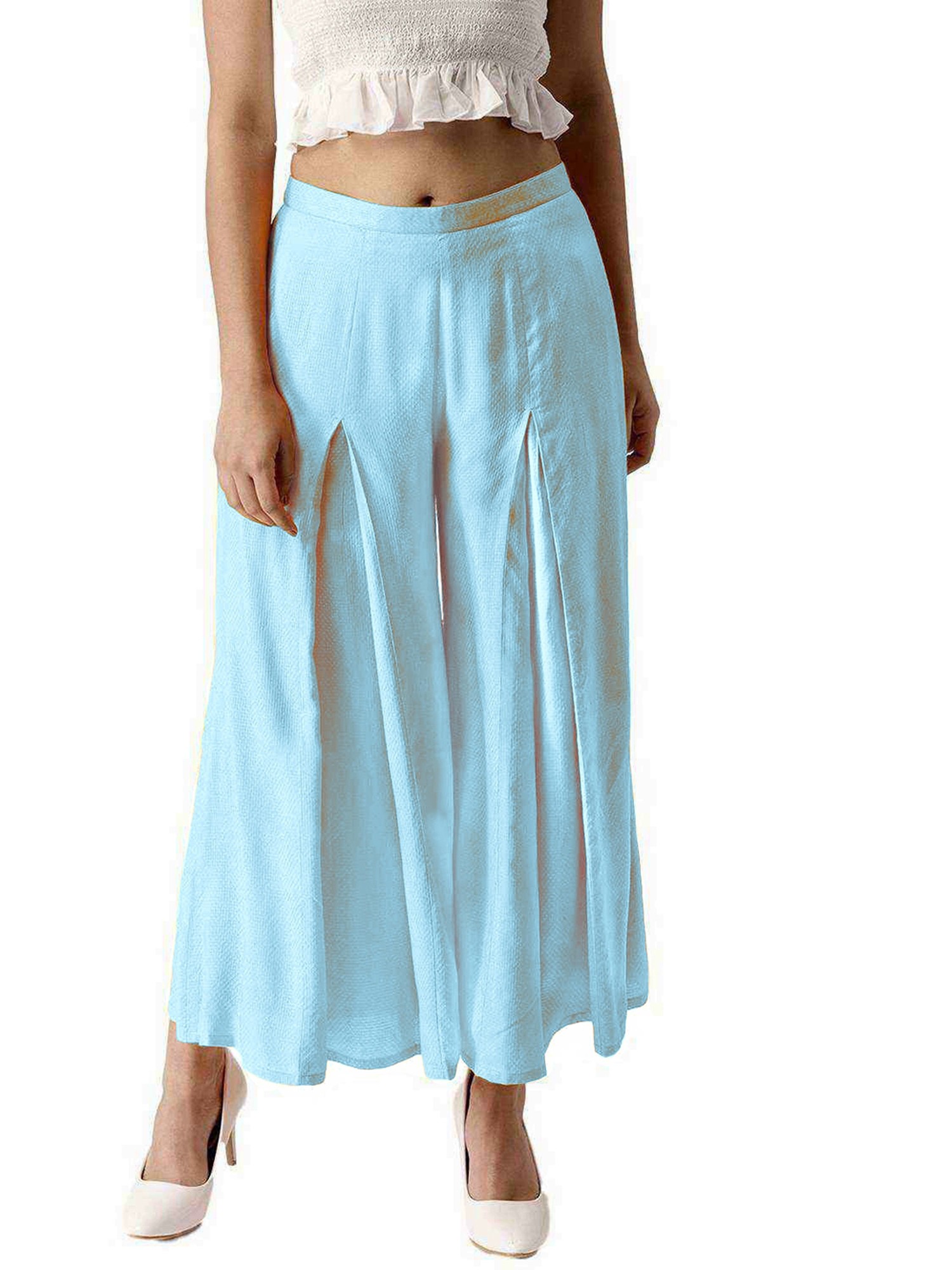 Shop Ink Blue Palazzo Pants by Prisma - Stylish and Comfortable