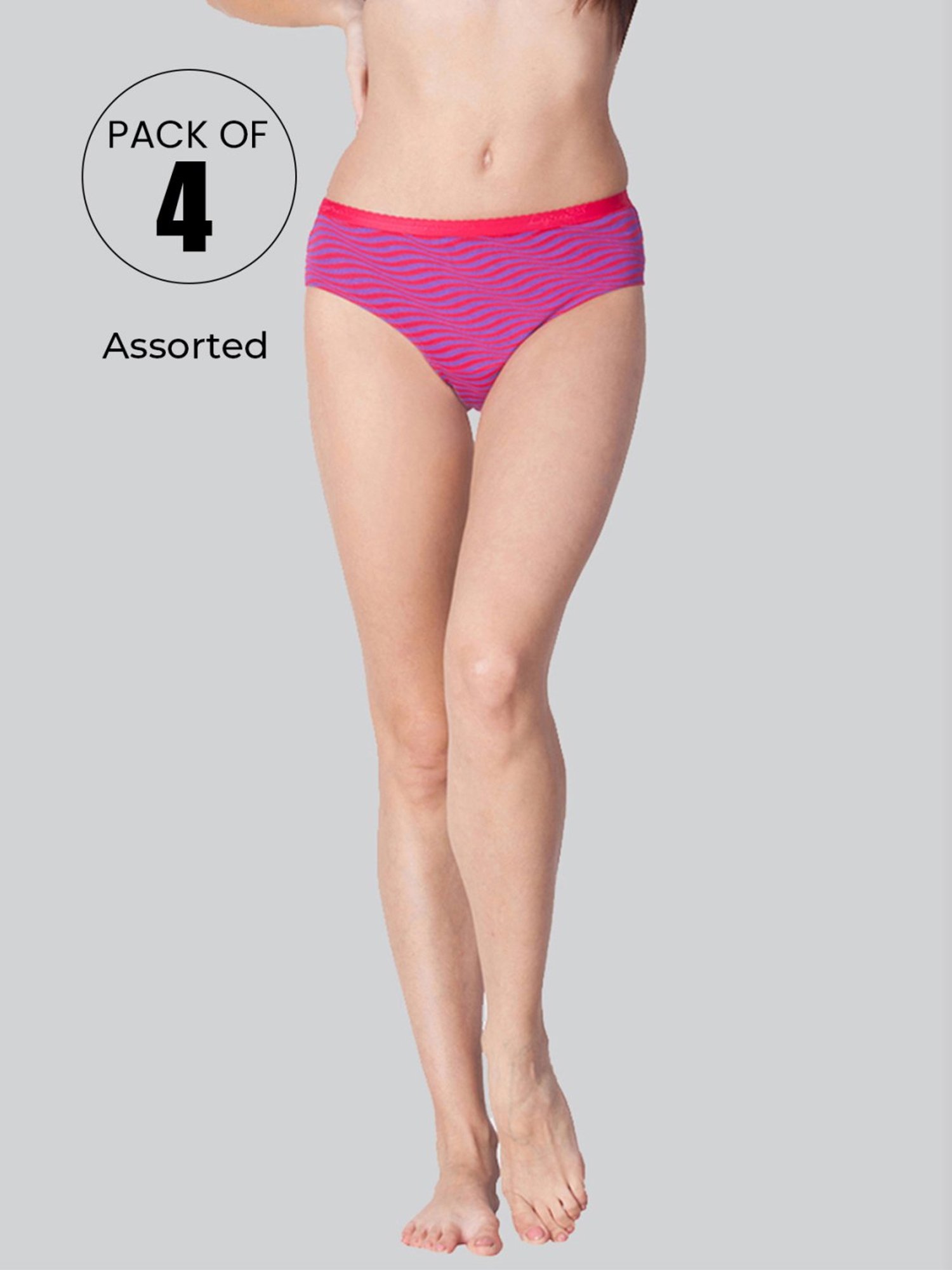 Buy Lyra Assorted Color Cotton Bikini Panties - Pack Of 8 for