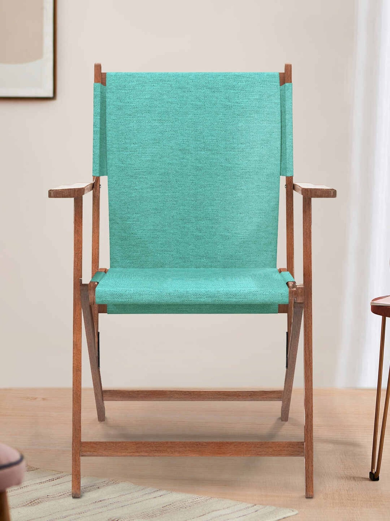 Buy Chumbak Bistro Maldivian Solid Brown Wood Folding Chair at
