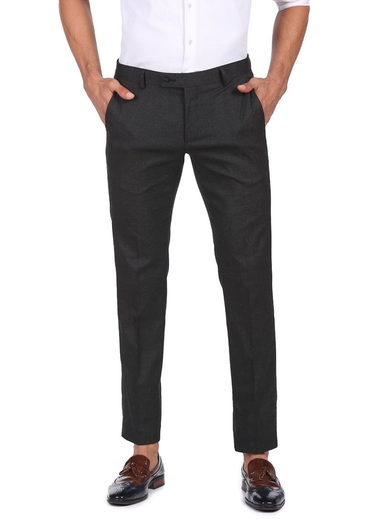 ARROW Regular Fit Men Black Trousers - Buy ARROW Regular Fit Men Black  Trousers Online at Best Prices in India | Flipkart.com