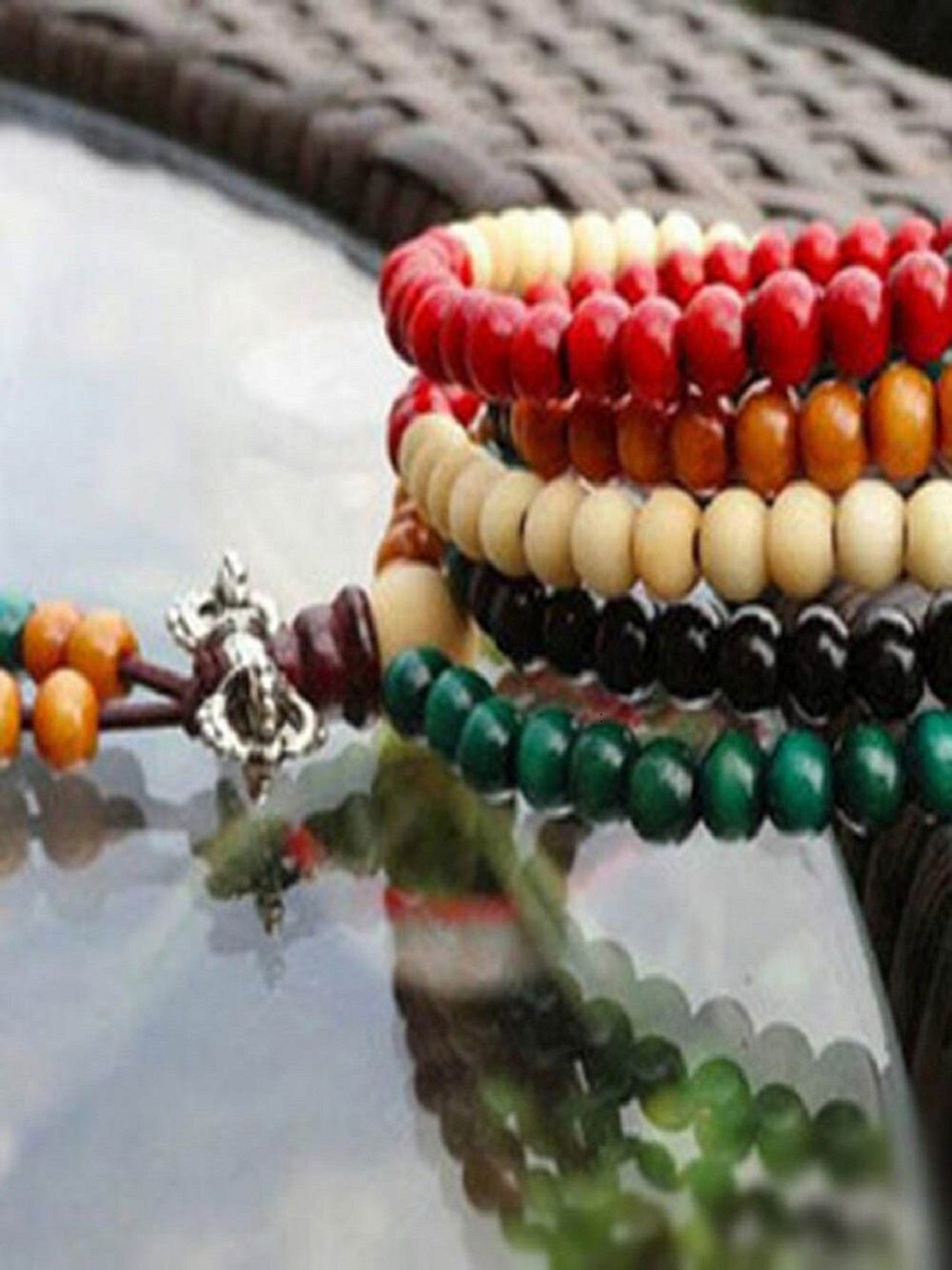 Natural Sandalwood Bracelet Men Buddhist Buddha Meditation Bead Bracelet  For Women Prayer 108 Beads Rosary Hanging