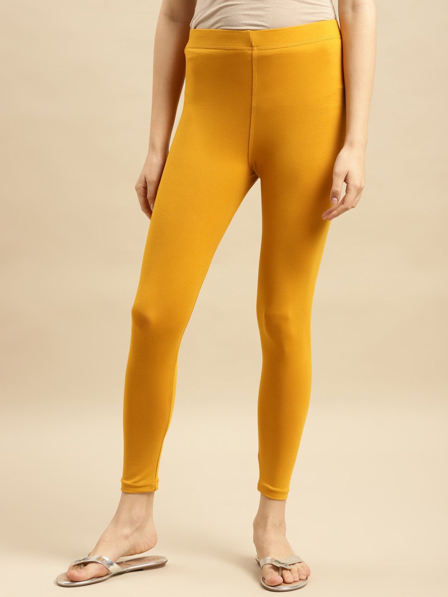 Rangita Mustard Cotton Leggings