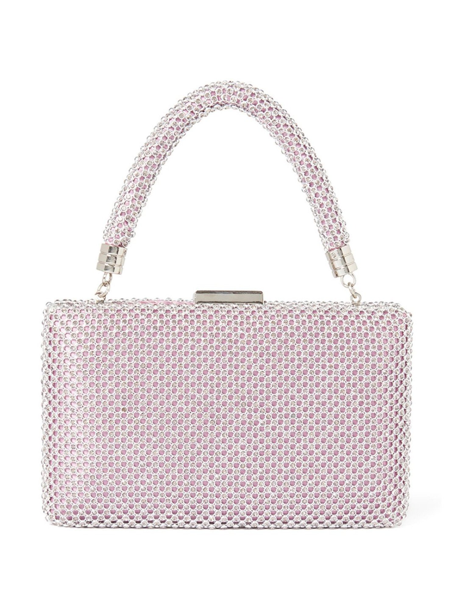 ESBEDA Handbags : Buy ESBEDA Purple Color Glitter Shine Box Clutch