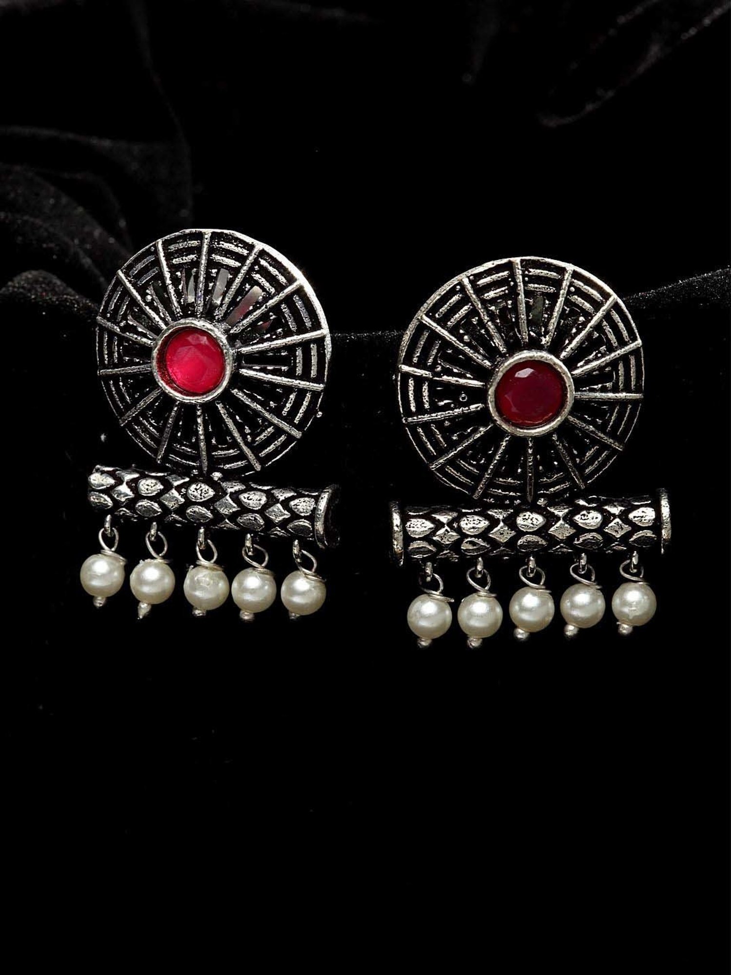 Brass Black Oxidised Earring, For Perfect For Anytime Wear, Size: Free Size  at Rs 230/pair in Jodhpur