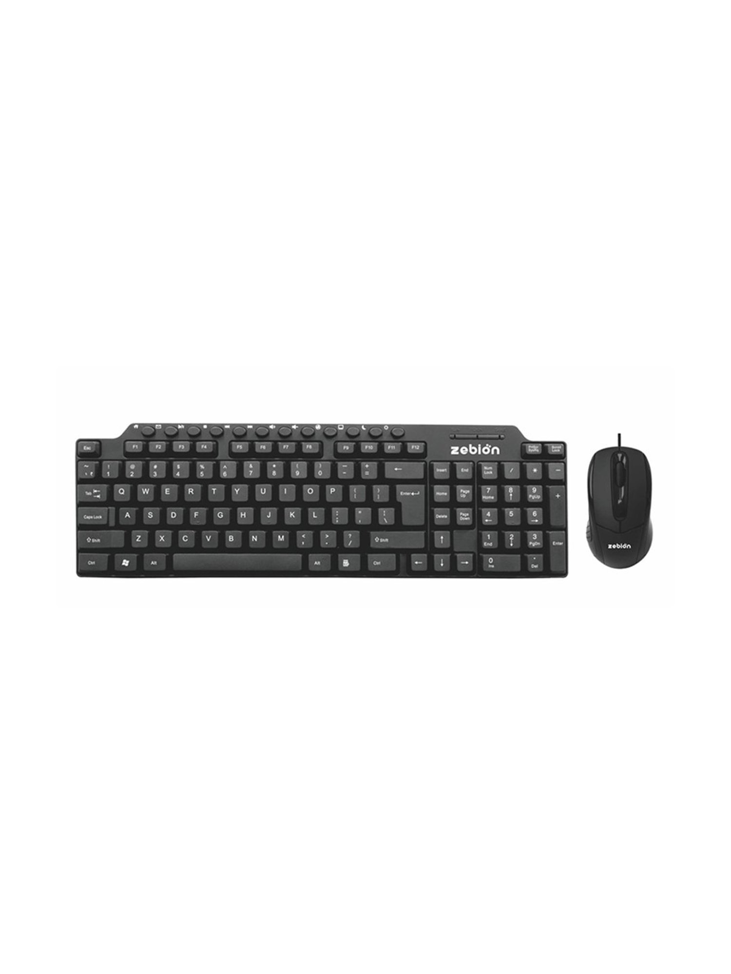 Buy Zebion Viking Wired Keyboard + Wired Optical Mouse (Black