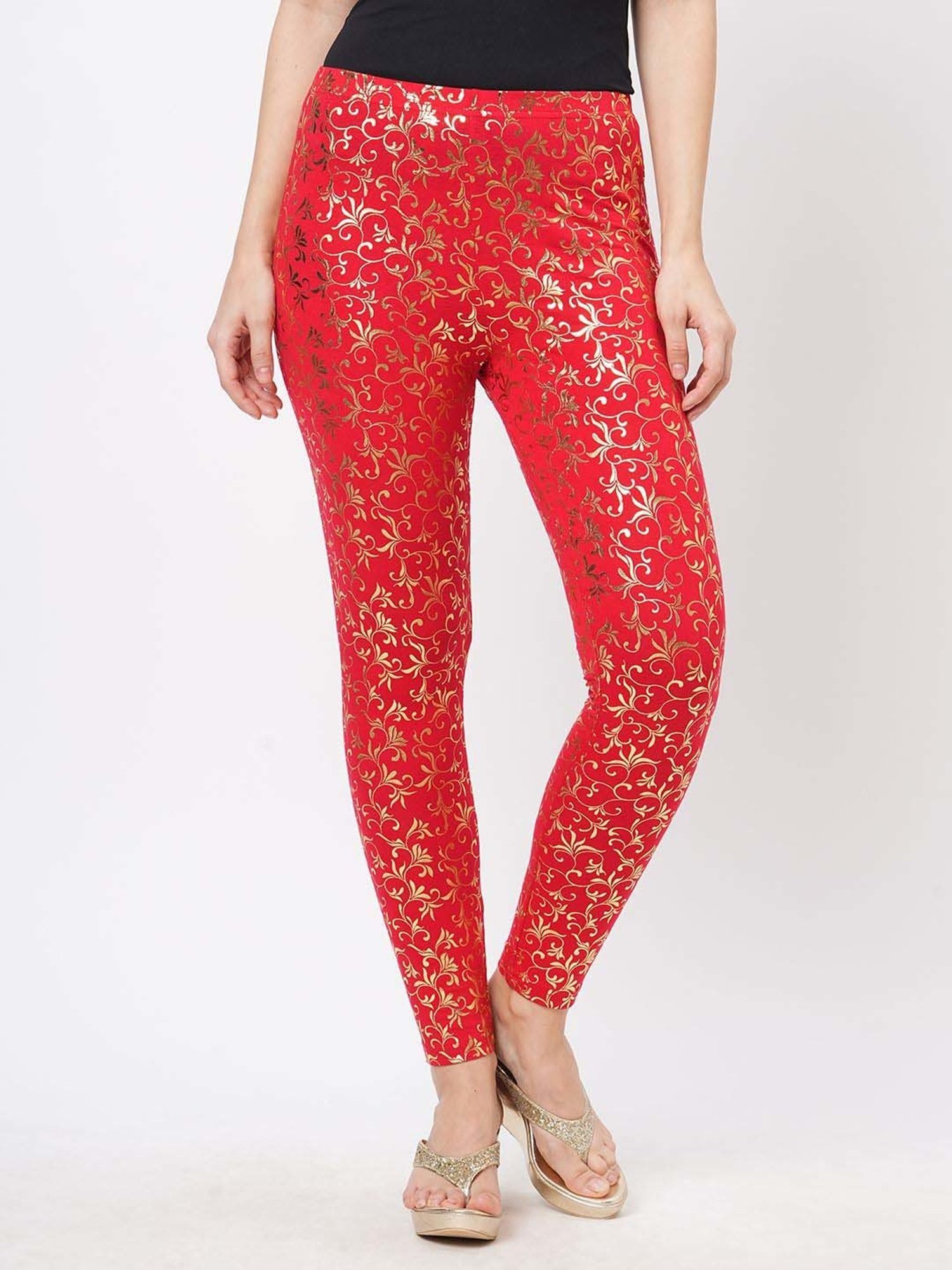 Buy Gold Leggings for Women by Ira Soleil Online | Ajio.com