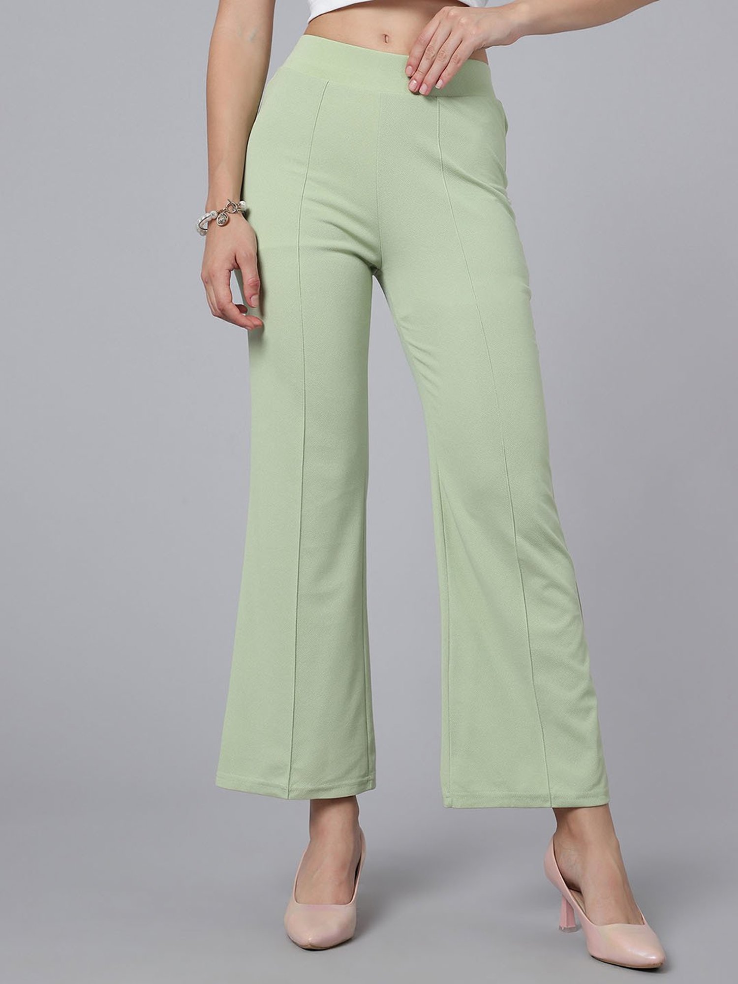 Buy Light Green Trousers & Pants for Men by NETPLAY Online | Ajio.com