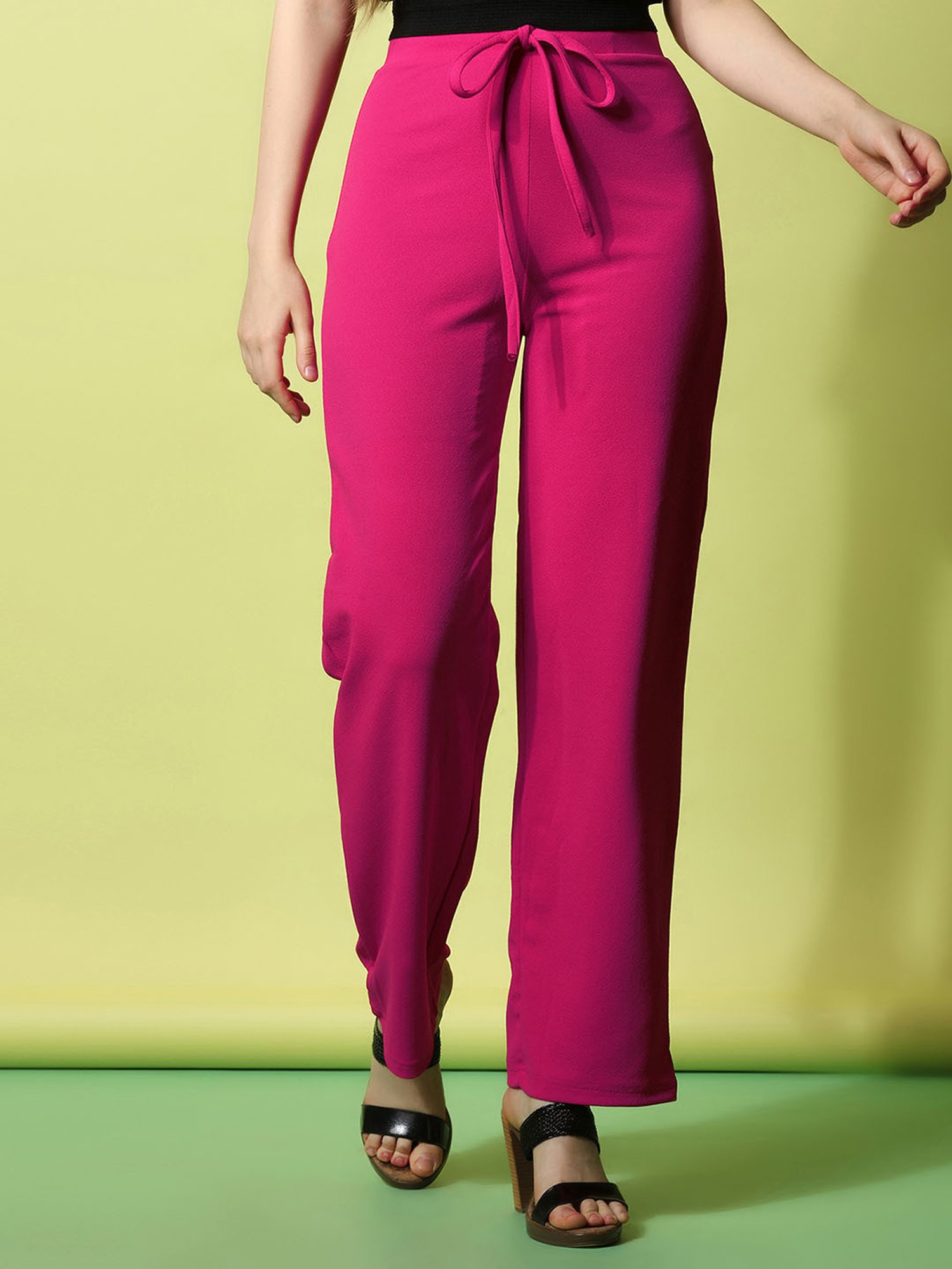Buy Pink Trousers  Pants for Women by Encrustd Online  Ajiocom