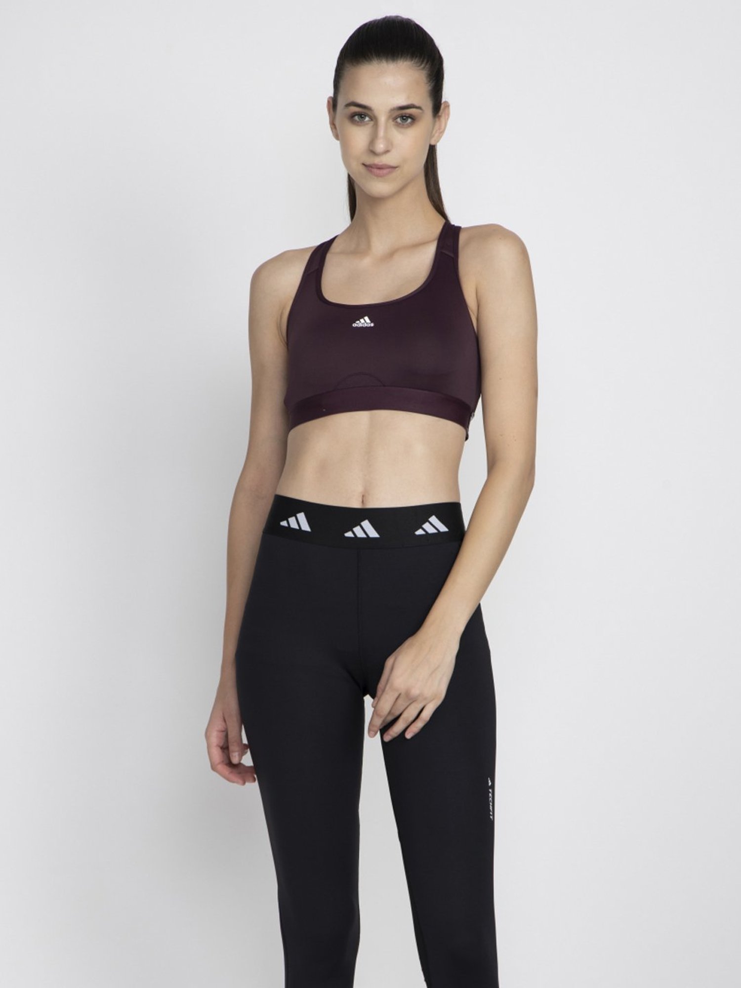 Buy adidas Maroon Padded Sports Bra for Women Online @ Tata CLiQ