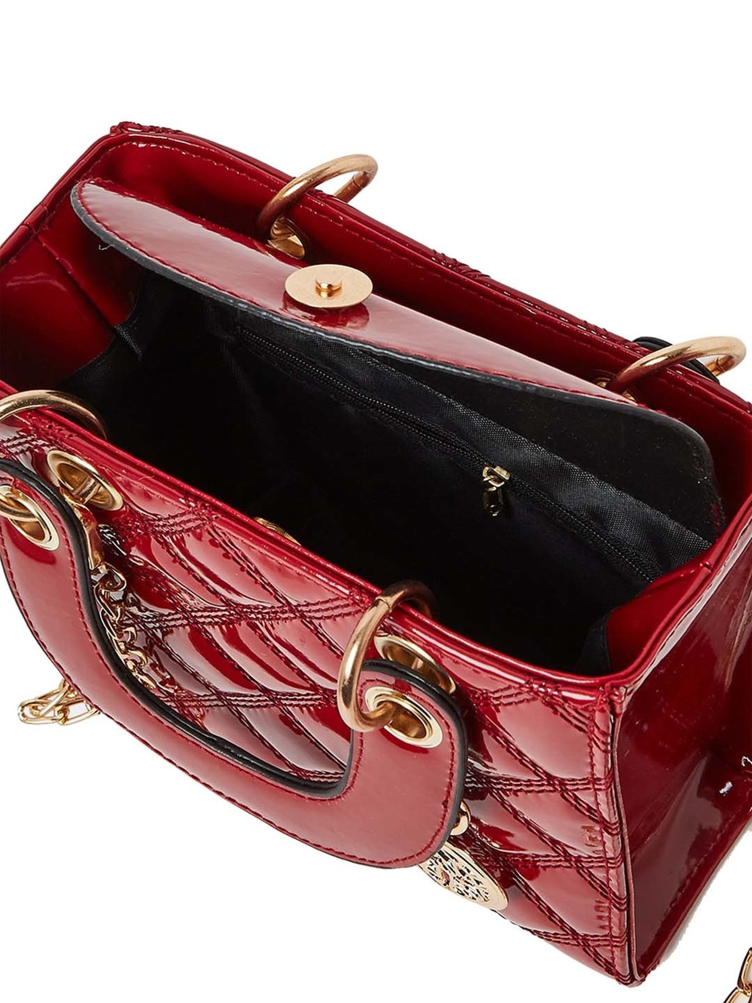 Buy Styli Red Textured Handbag with Scarf Detail at Best Price @ Tata CLiQ