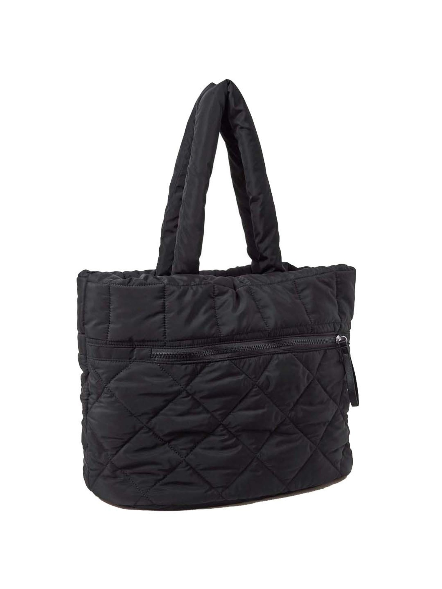 Buy Accessorize London Black Quilted Large Tote Handbag Online At