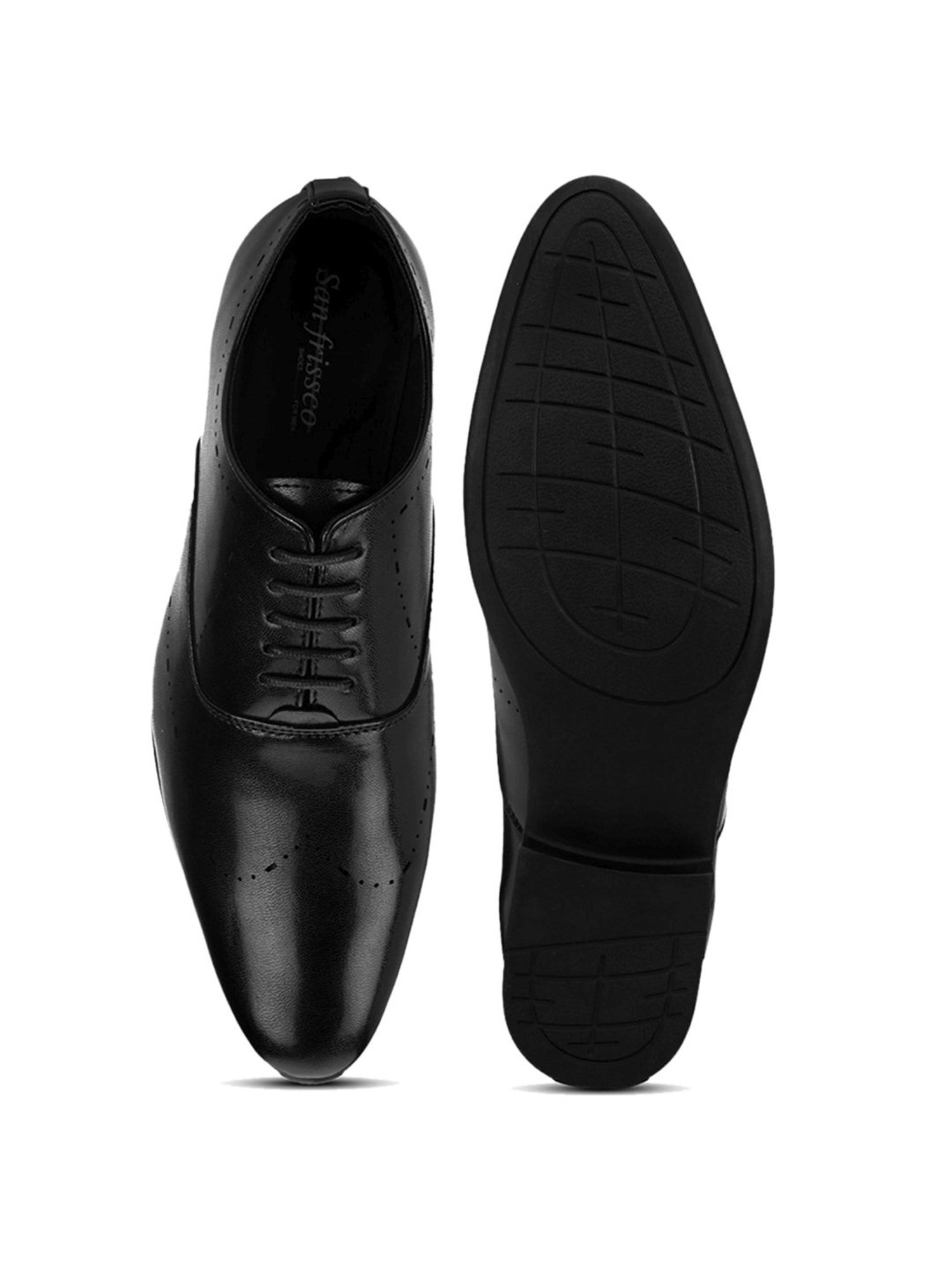  Mens Oxfords Concise Bussiness Office Shoes Black Pu