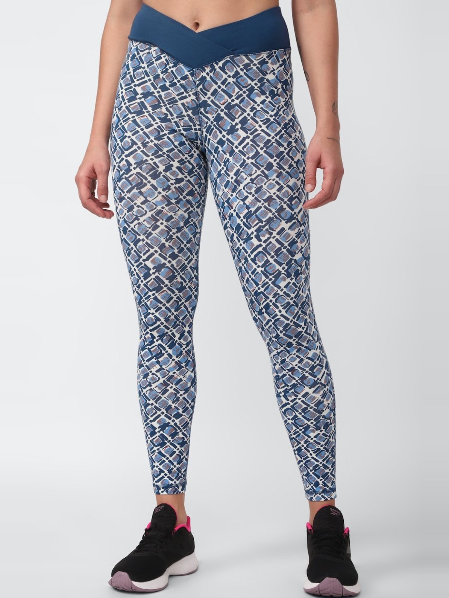 Buy Zelocity Mid Rise Leggings - Blue Grass at Rs.808 online | Activewear  online