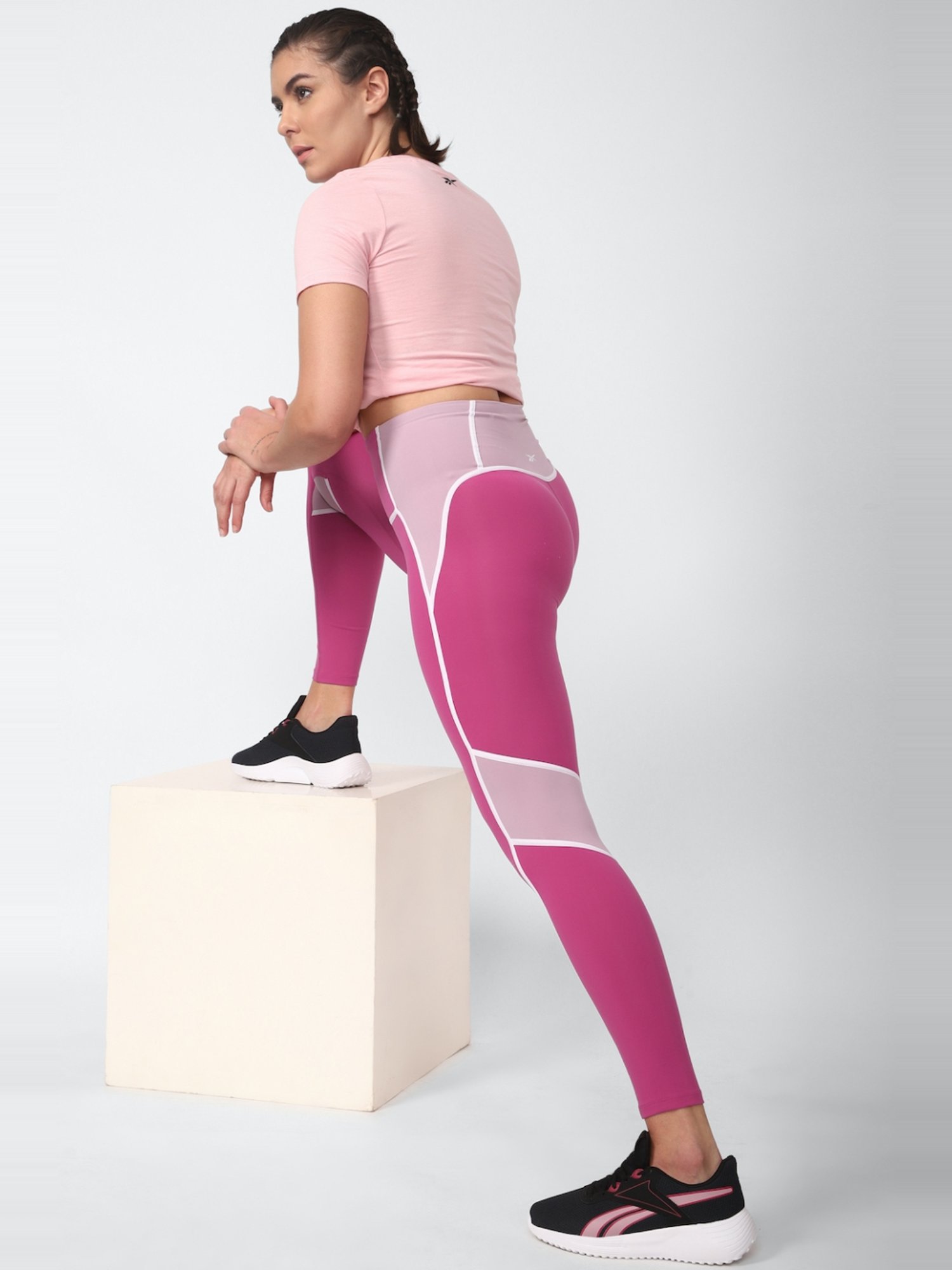 Hot Pink High Waist Cropped Gym Legging | PrettyLittleThing
