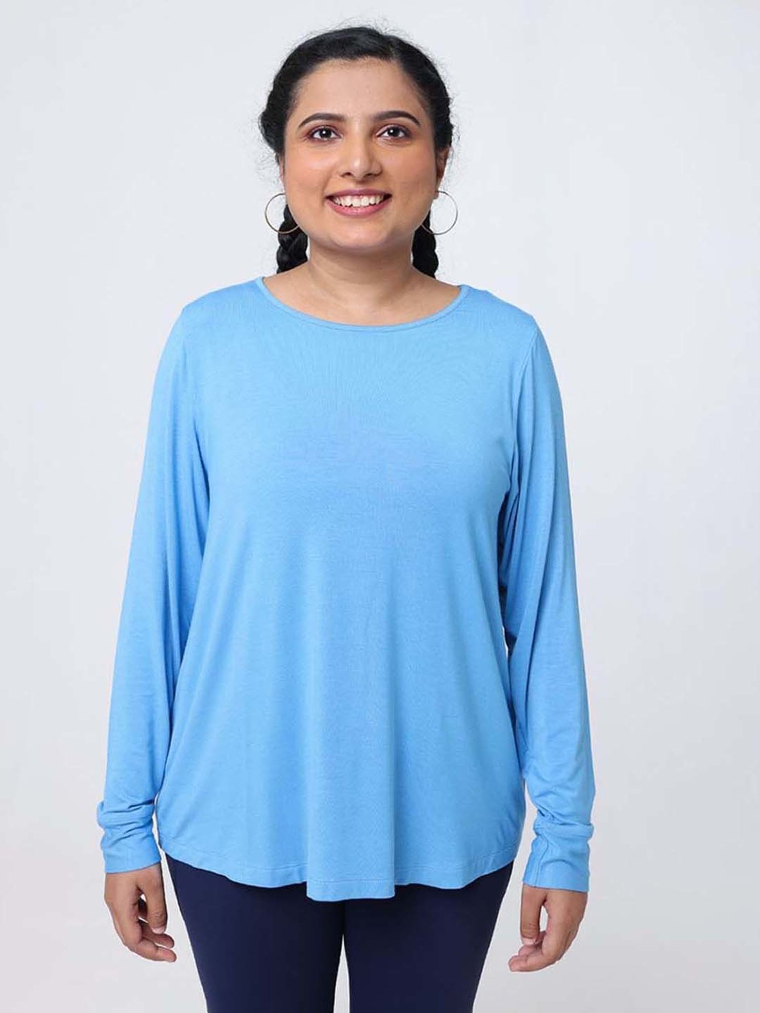 Buy BlissClub Blue Regular Fit Sports T-Shirt for Women Online @ Tata CLiQ