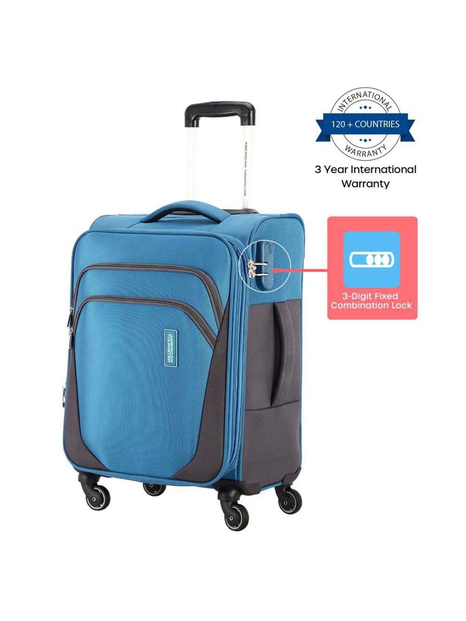 Buy American Tourister Spruce Blue Trolley Bag - 82 cm Online At Best Price  @ Tata CLiQ