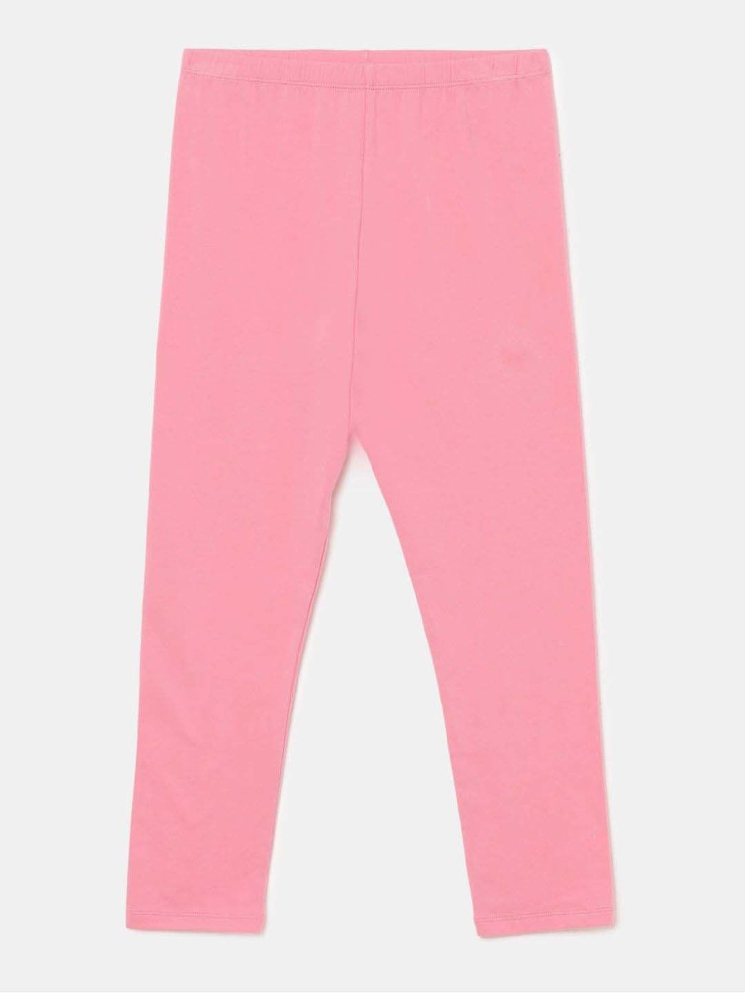 Jockey Kids Pink & Navy Cotton Slim Fit Leggings (Pack of 2) - Assorted