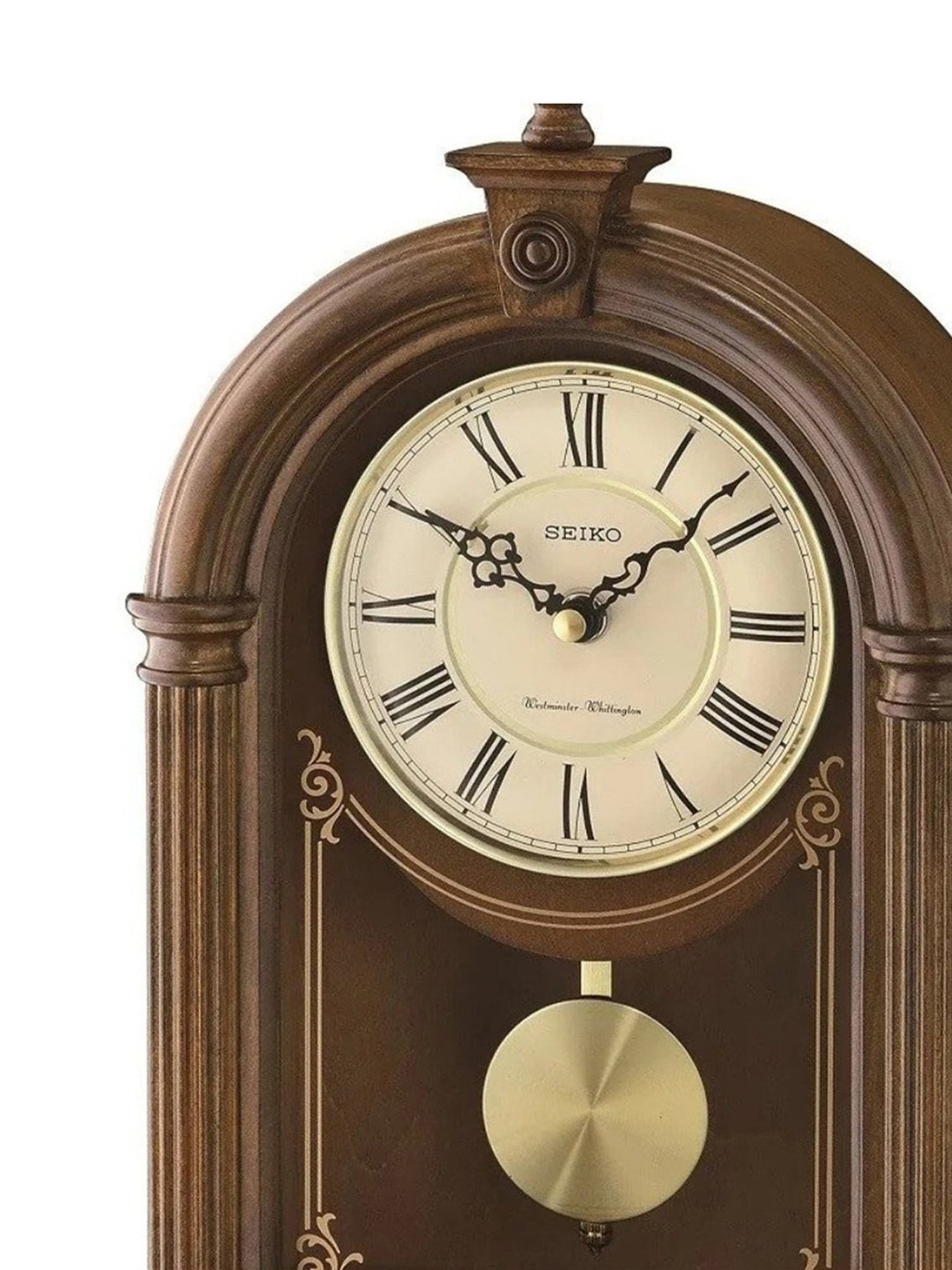Seiko Westminster Chime Quartz Wood Pendulum Mantle Clock QXQ036B