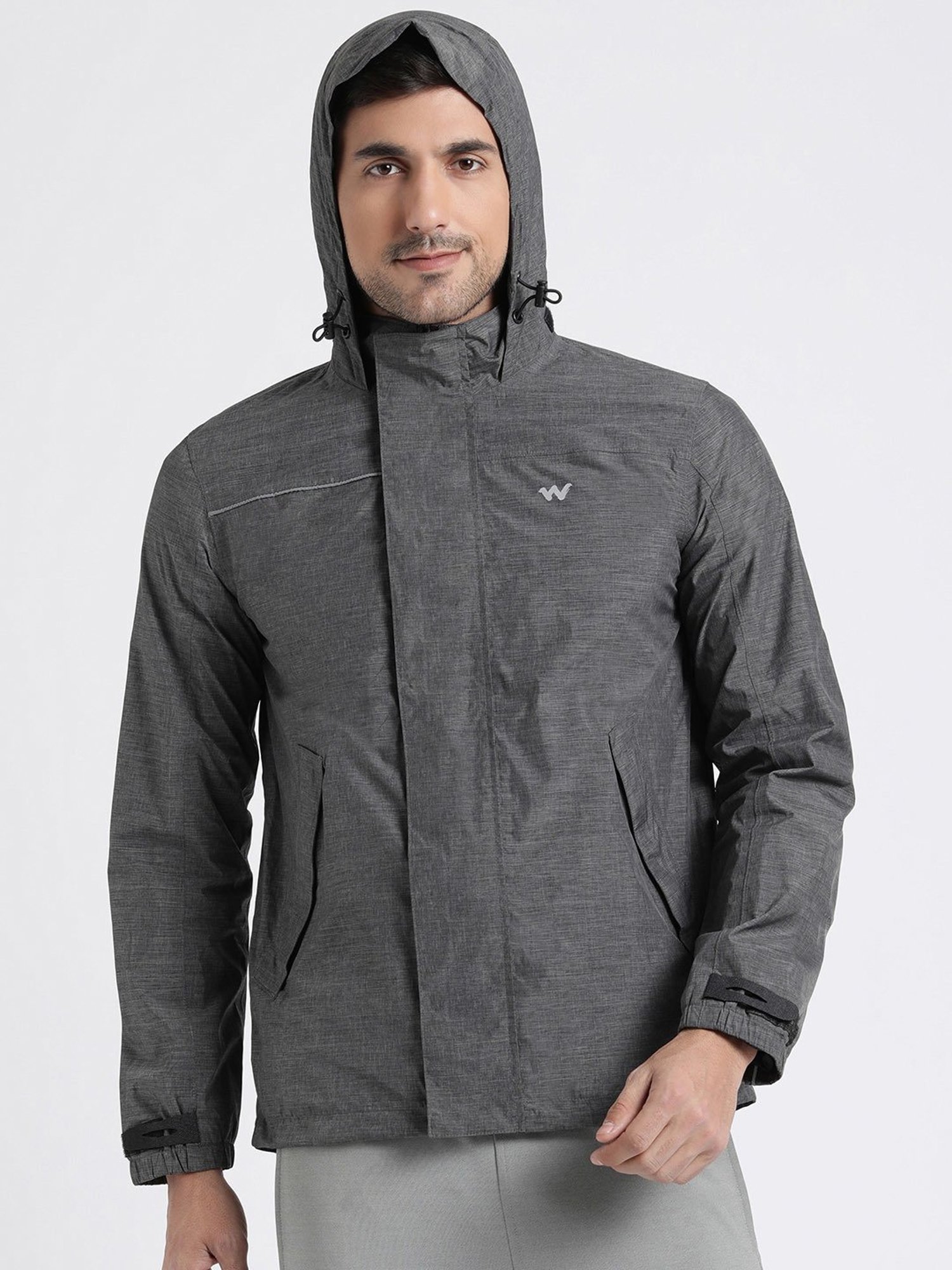 Buy Wildcraft Men Grey Polyester Colorblock Rain Jacket online