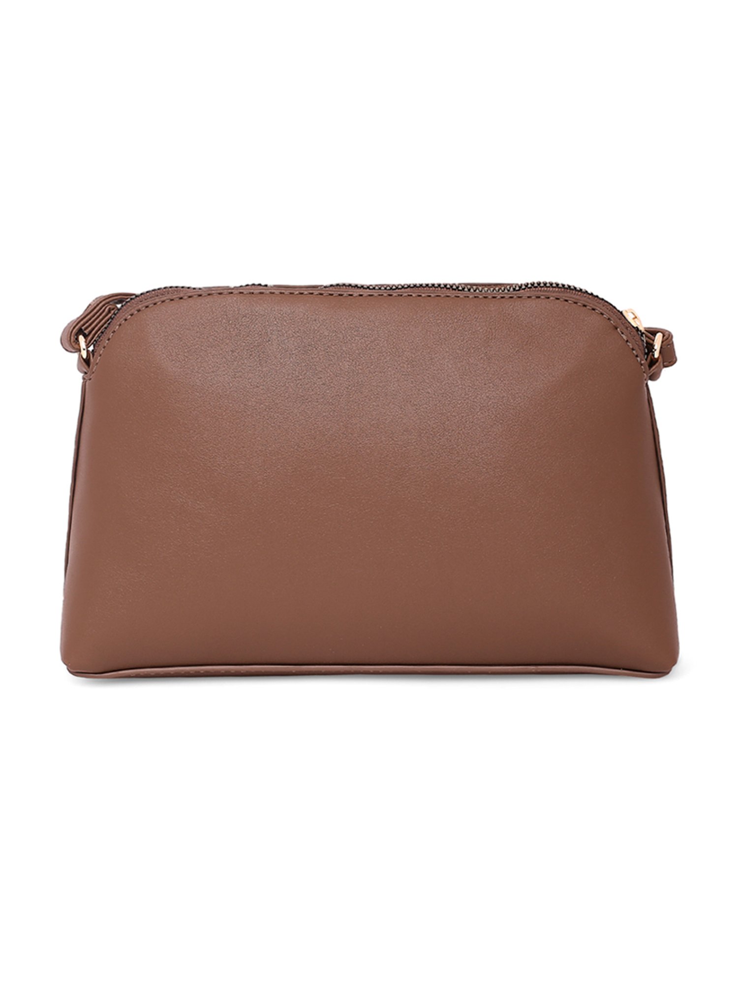 Buy IYKYK Compact Camel Brown Leather Cross Body Bag at Best Price @ Tata  CLiQ