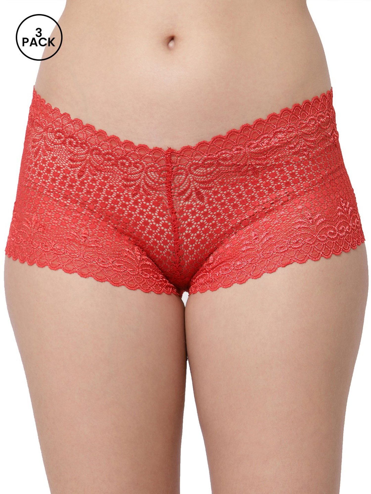 Buy Softrose Red, White & Black Boyshort Panties (Pack Of 3) for Women  Online @ Tata CLiQ