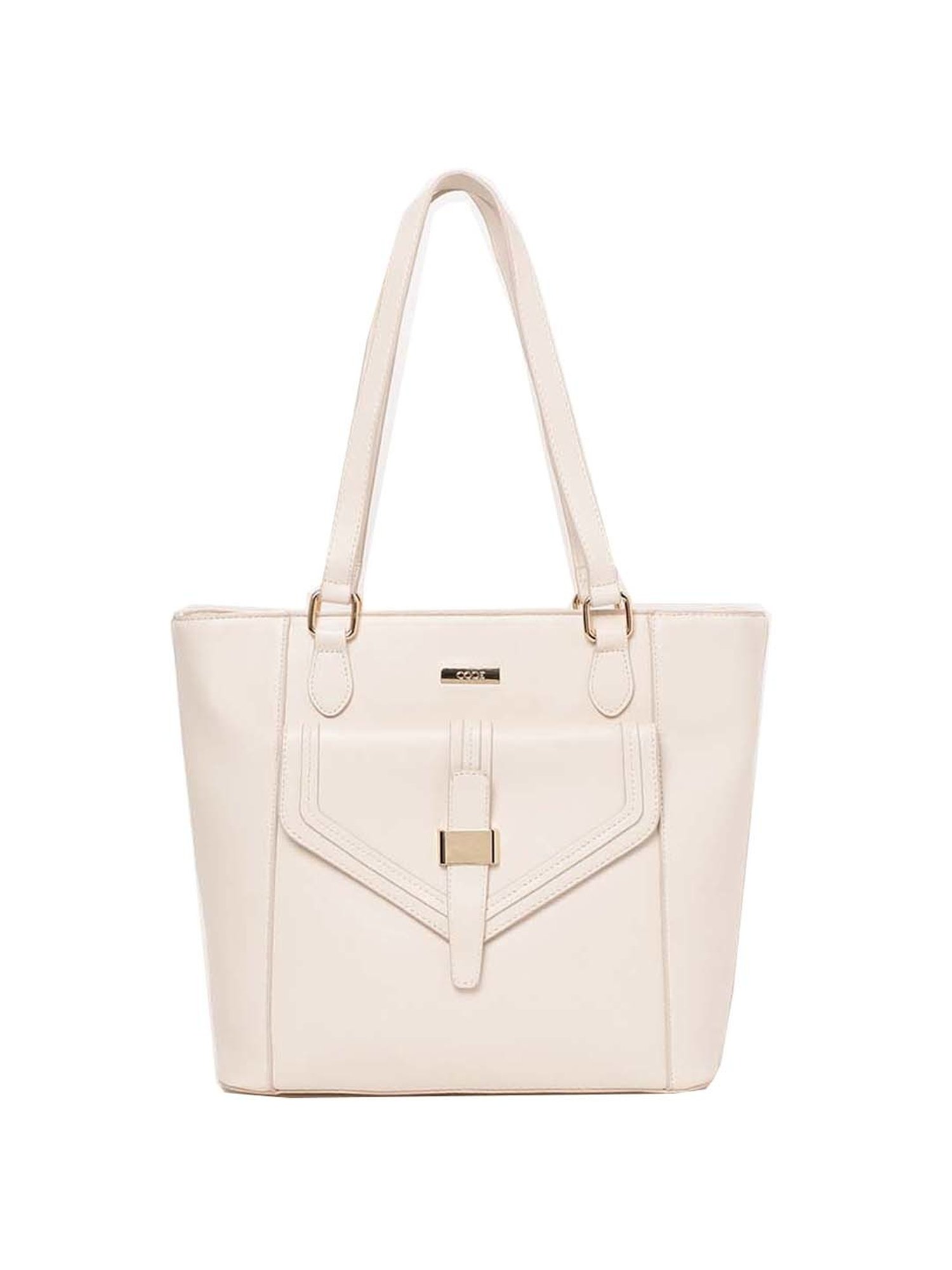 Buy Code by Lifestyle Women White Synthetic Solid Fashion Handbags_One Size  at