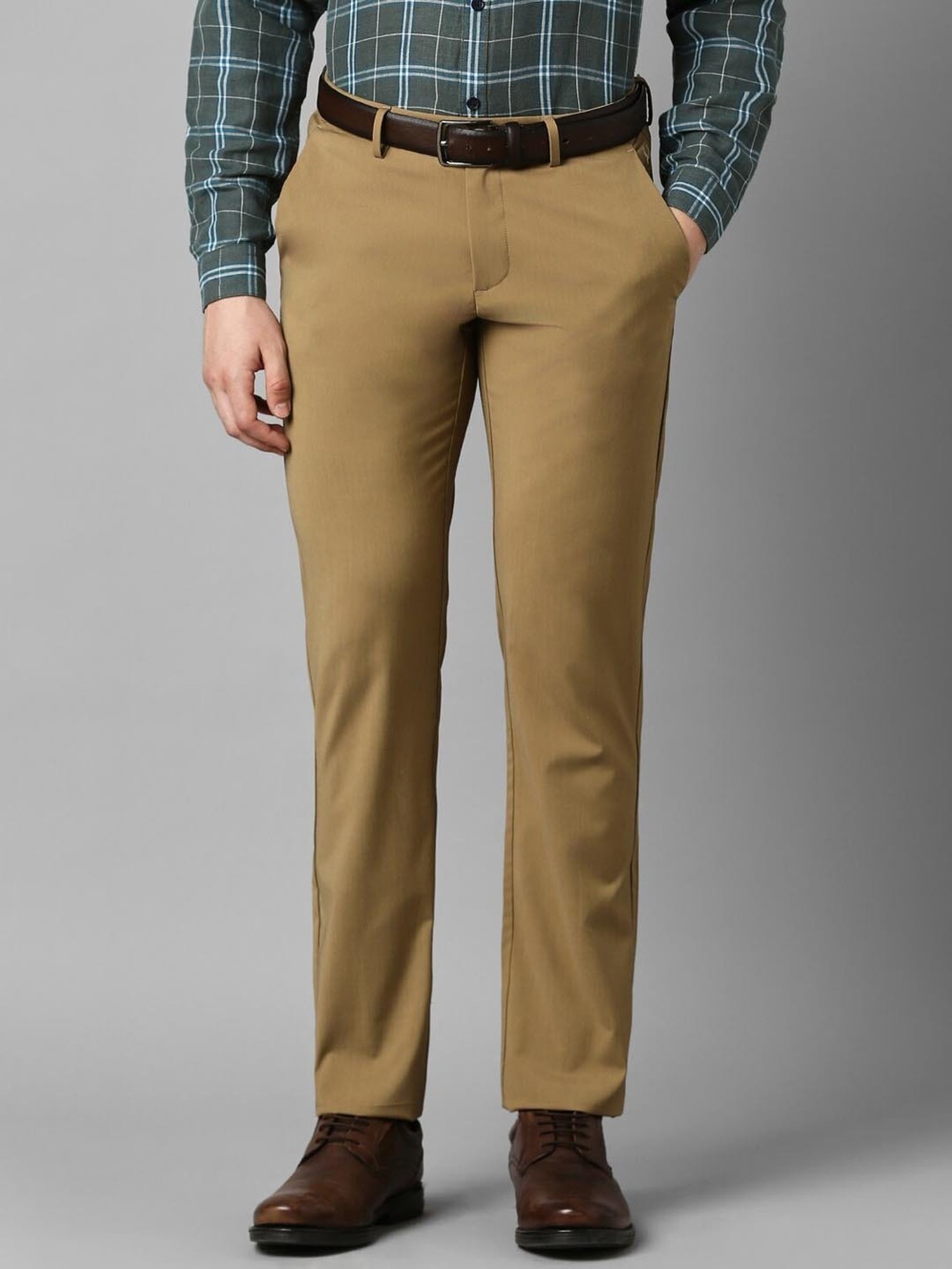 Allen Solly Olive Slim Fit Trousers