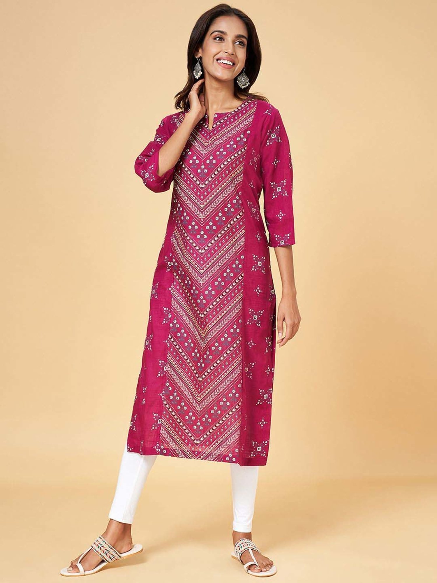 Aarvi Rang Manch Ethnic Wear Rayon Printed Kurti With Bottom Collection -  The Ethnic World