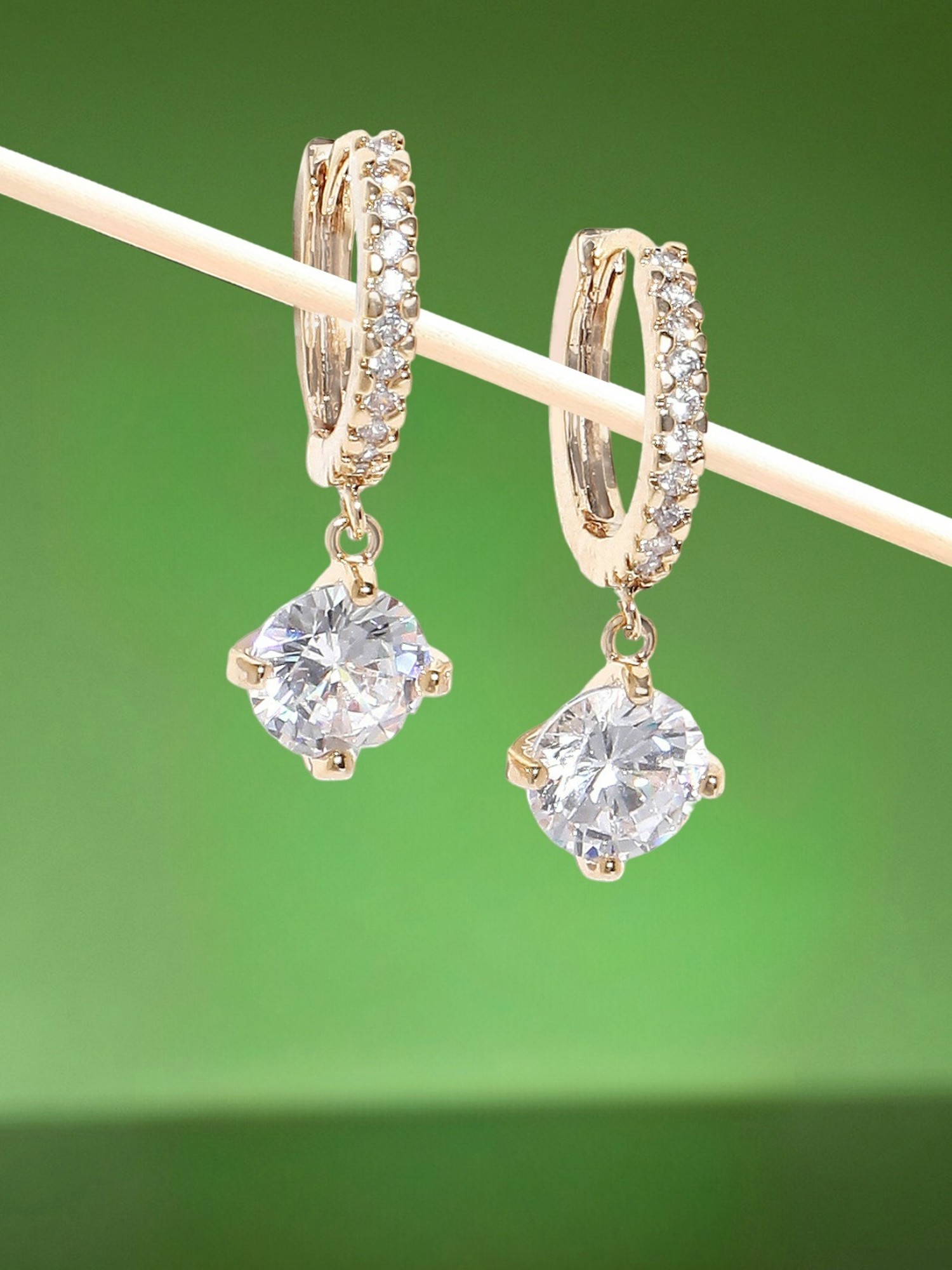 Shop for pure real pearl drop earrings with diamond look CZ