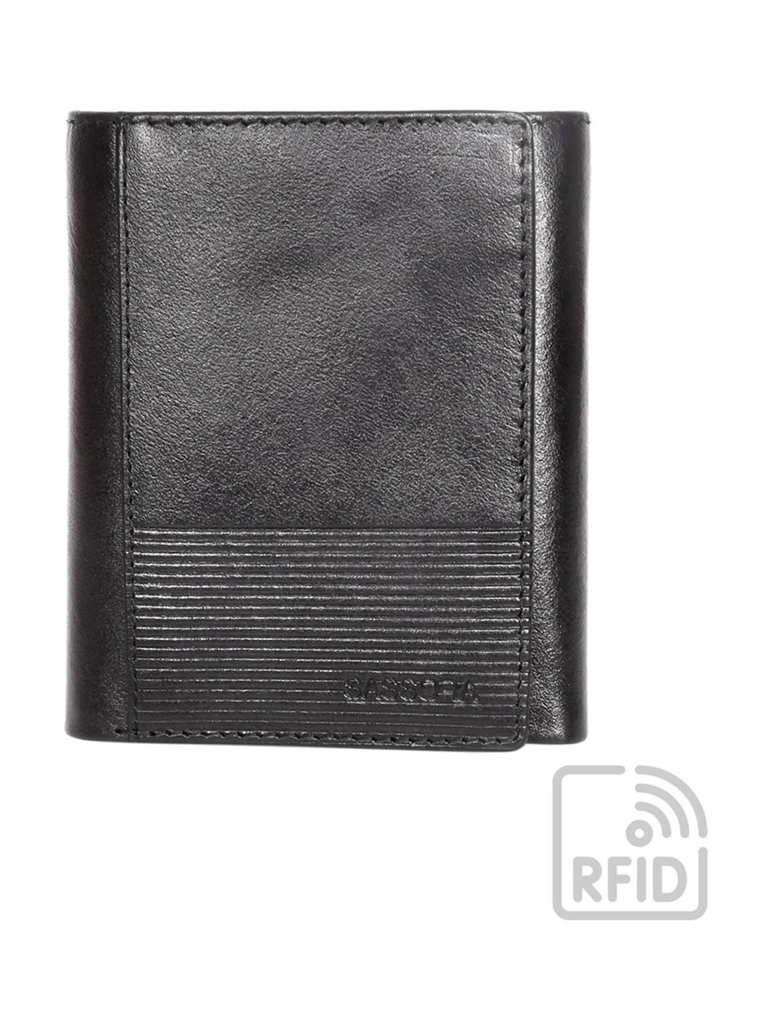 Buy SASSORA Jade Black Leather Small Bi-Fold Wallet for Men at Best Price @  Tata CLiQ